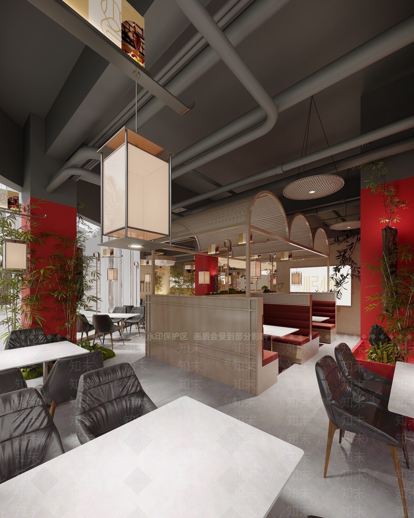 新中式火锅店3D模型下载【ID:1157130820】