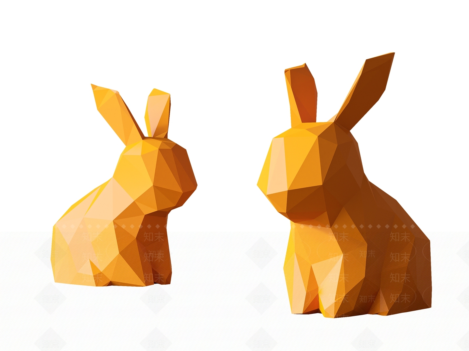 现代兔子雕塑SU模型下载【ID:1157132263】