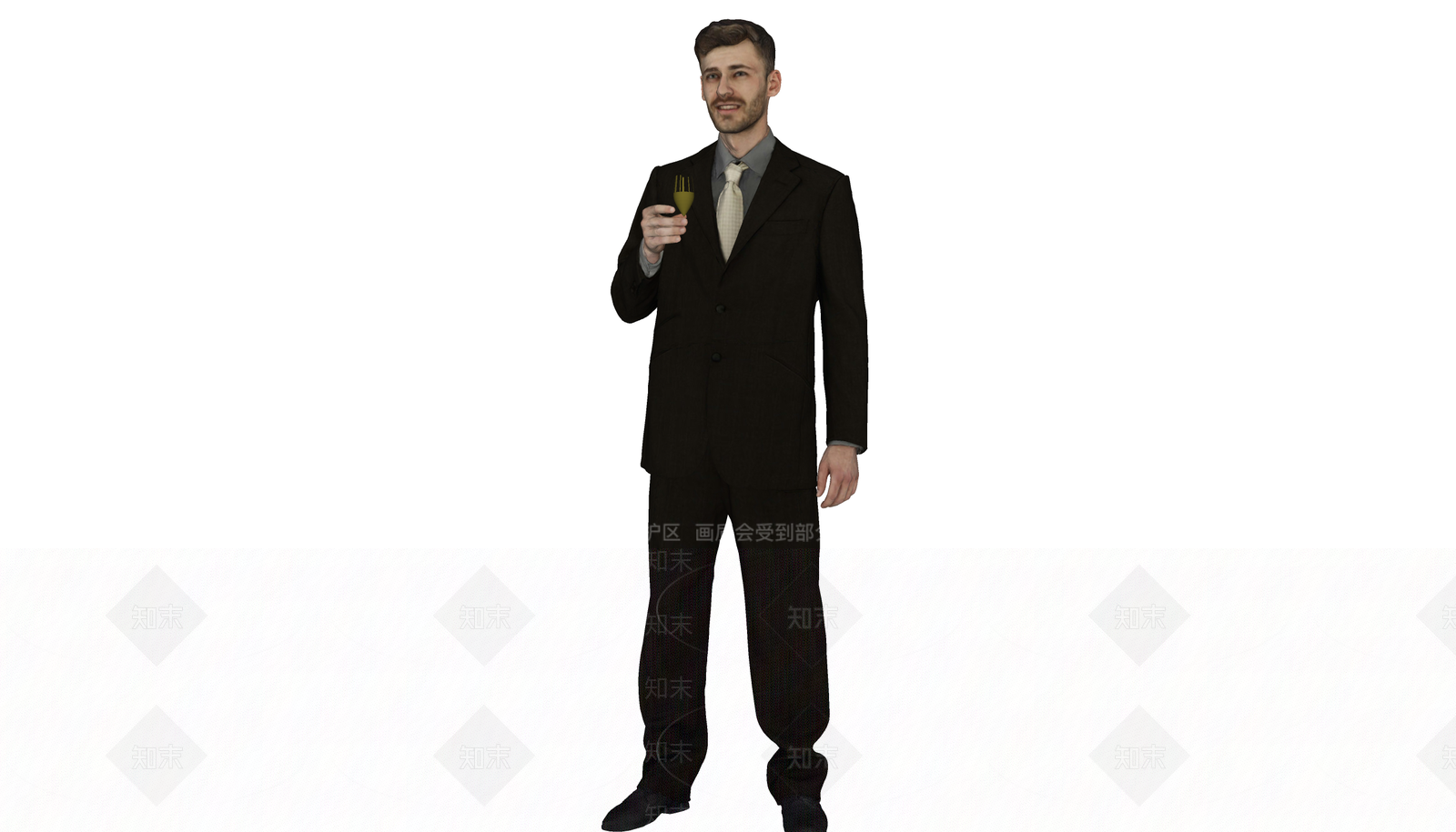 商务男士SU模型下载【ID:1157133502】