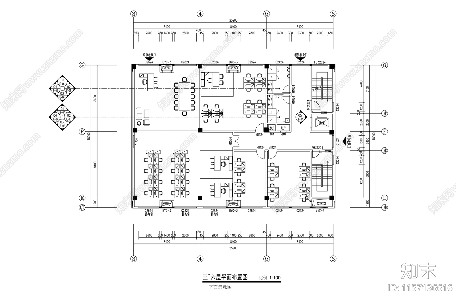 某综合楼农贸菜场装修设cad施工图下载【ID:1157136616】