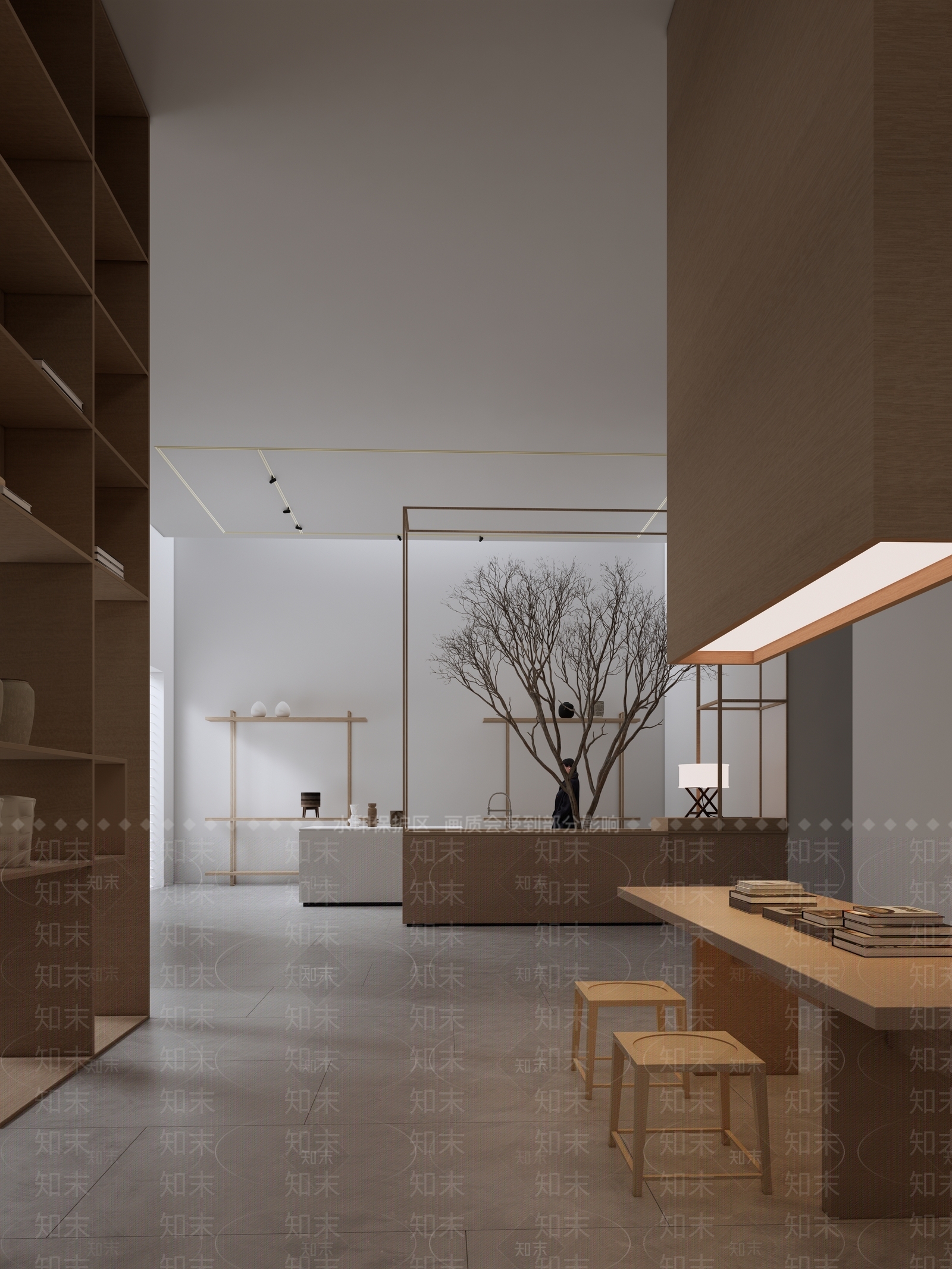 现代简约书店SU模型下载【ID:1157136564】