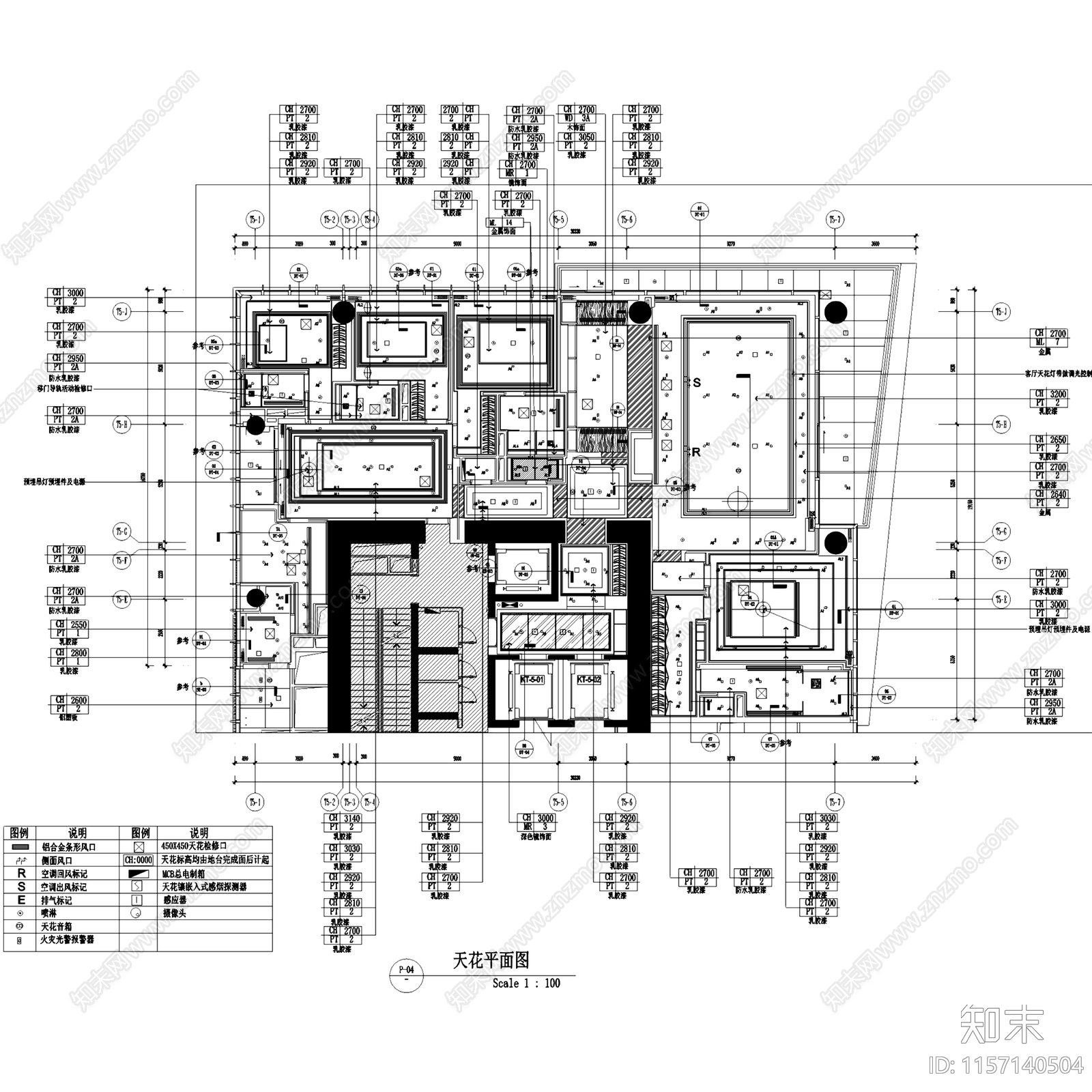 现代中式深圳湾壹号广场A户型样板房室内家装cad施工图下载【ID:1157140504】