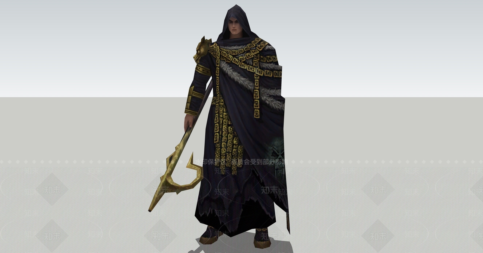 战斗武士SU模型下载【ID:1157143567】