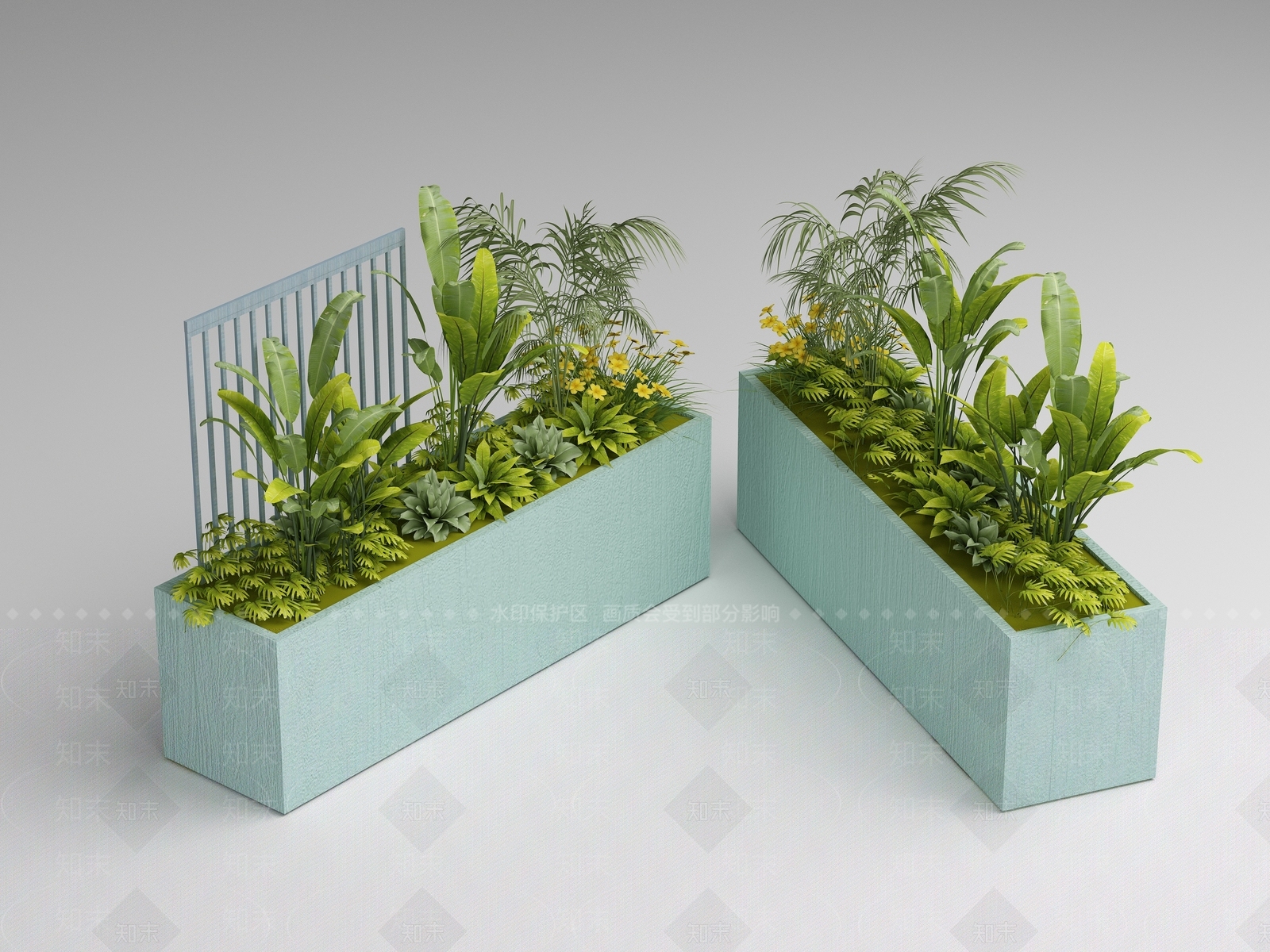 现代花箱3D模型下载【ID:1157145065】