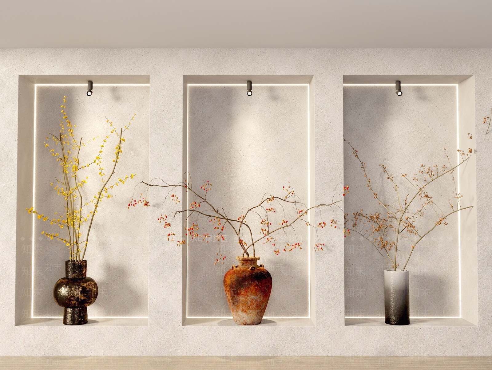 花瓶花艺组合3D模型下载【ID:1157157480】
