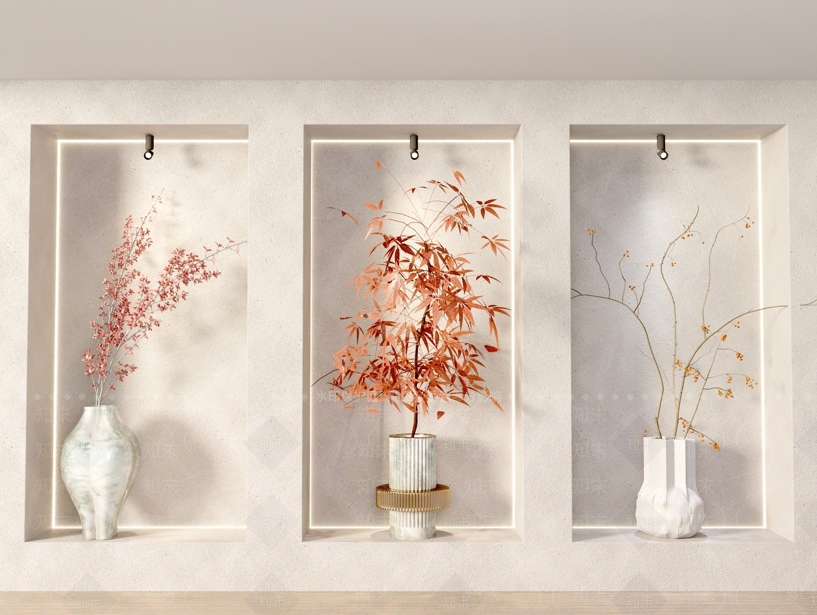花瓶花艺组合3D模型下载【ID:1157157407】