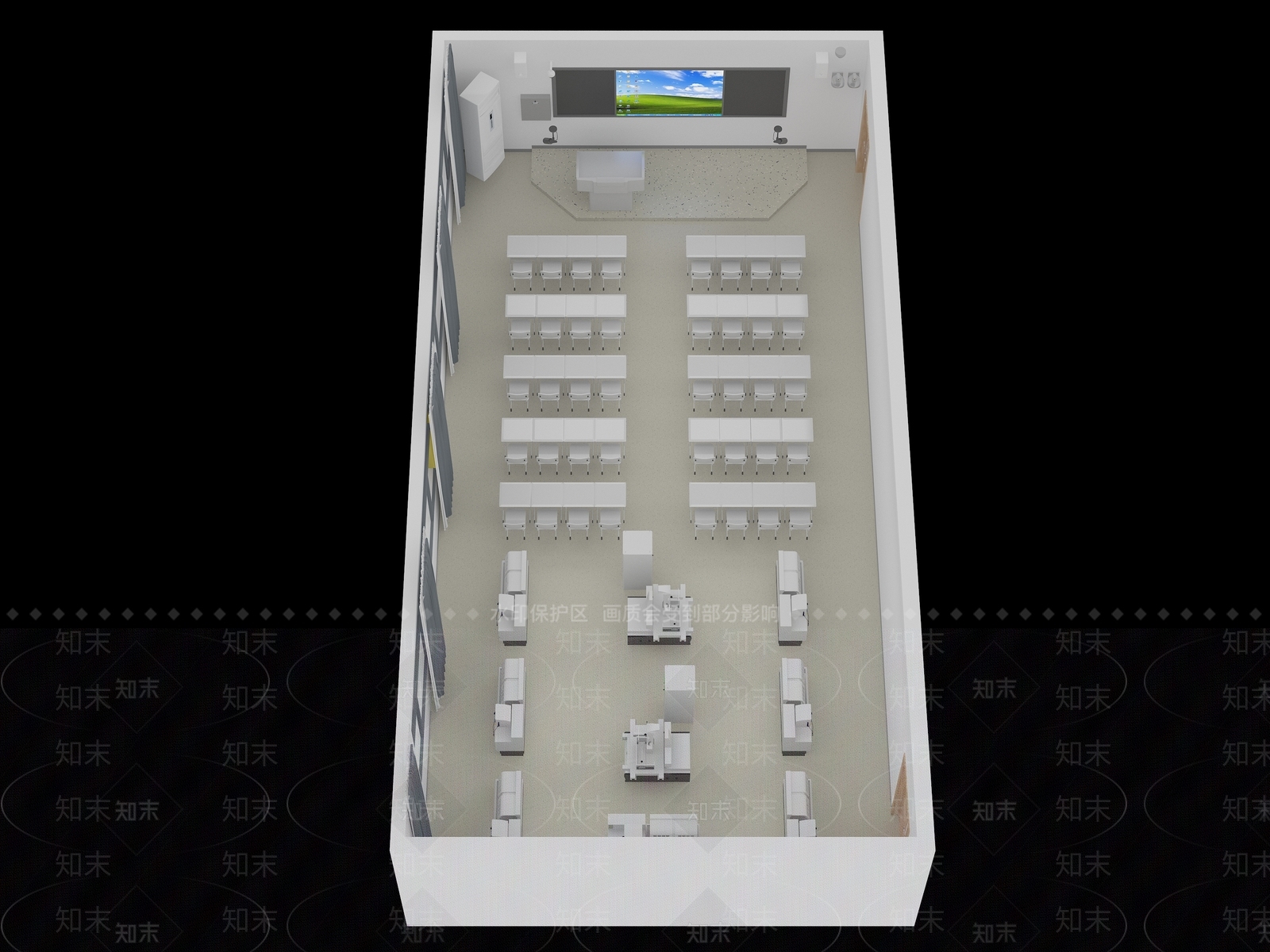 现代教室3D模型下载【ID:1157157579】