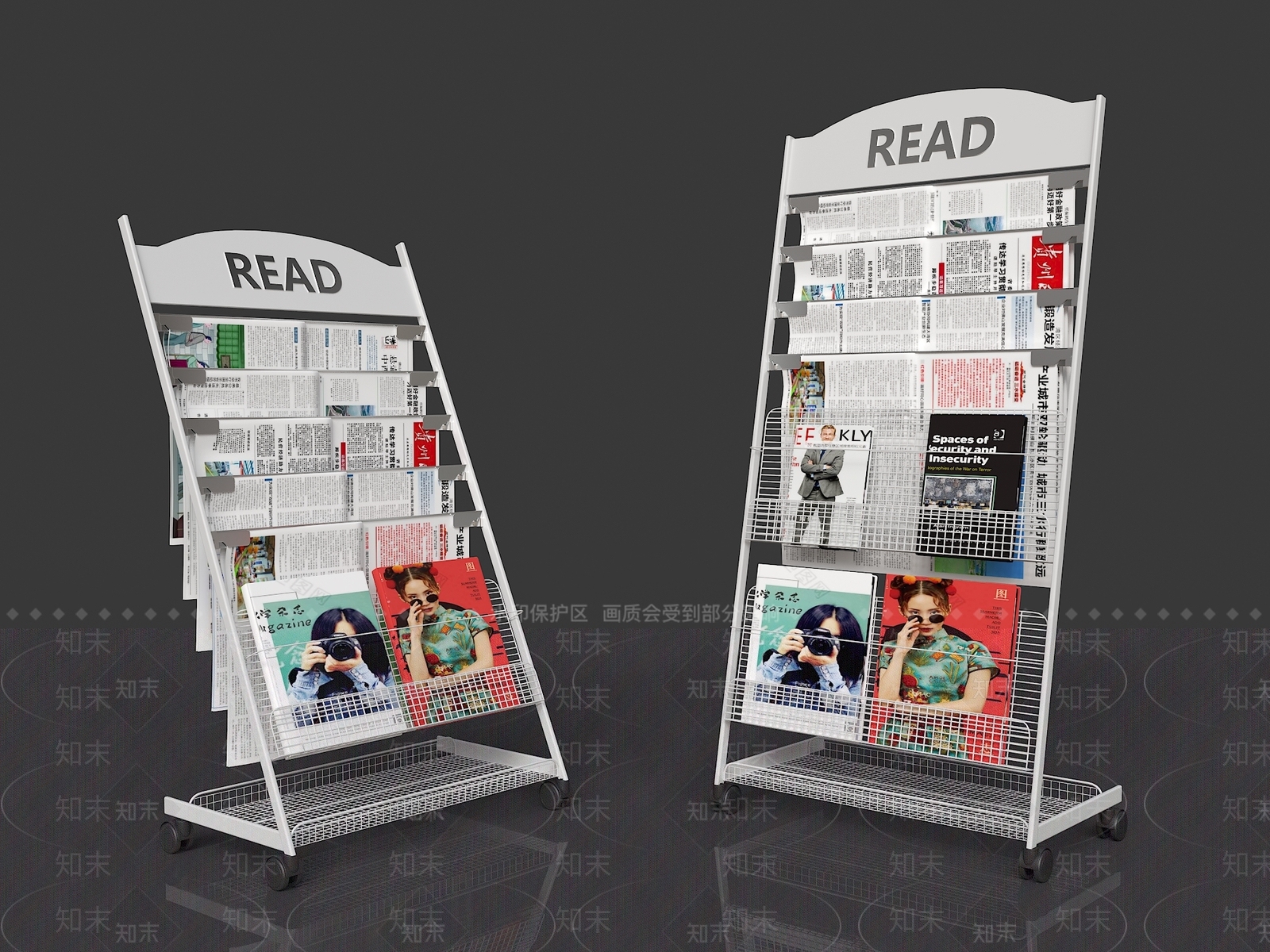 现代展示书架3D模型下载【ID:1157158490】