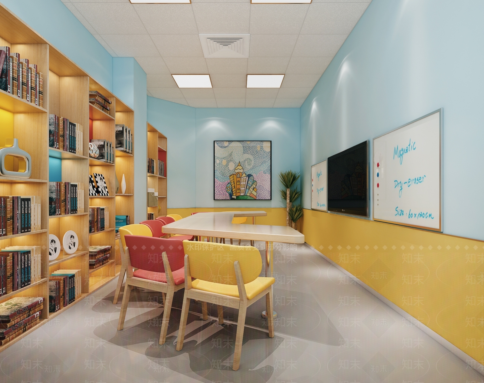 现代儿童培训教室SU模型下载【ID:1157159269】