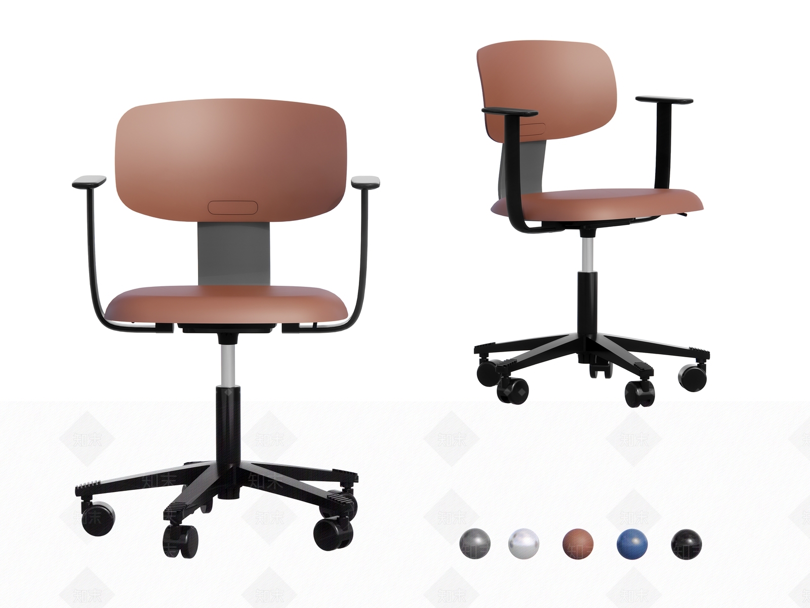 FLOKK现代办公椅SU模型下载【ID:1157160578】