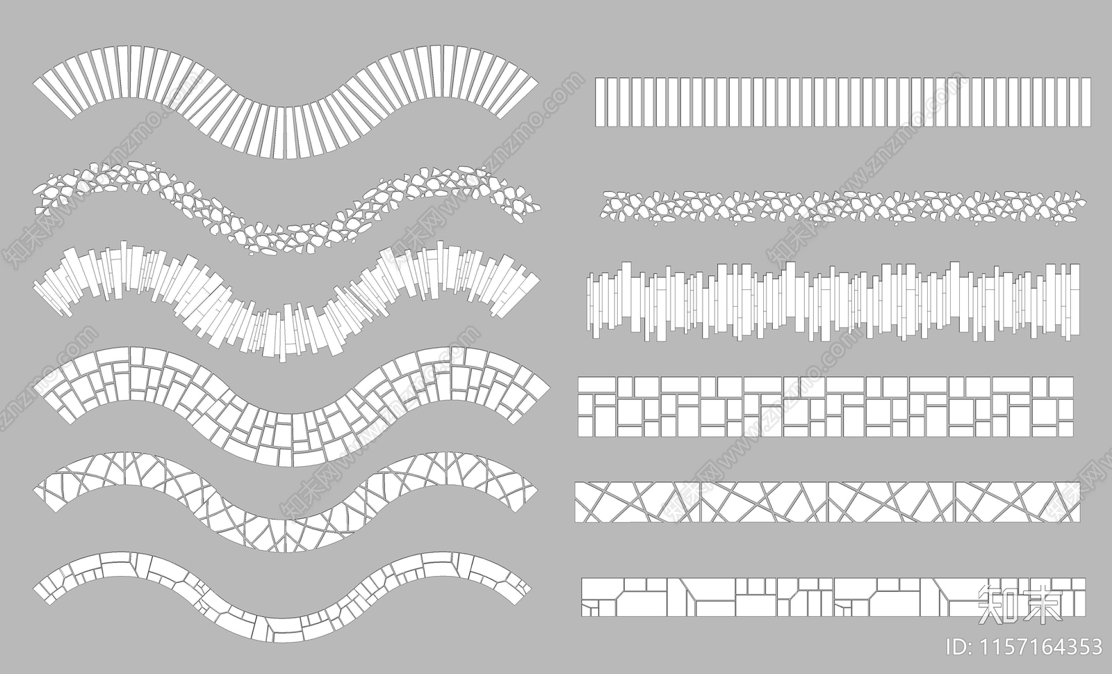 新中式小路铺装图库施工图下载【ID:1157164353】