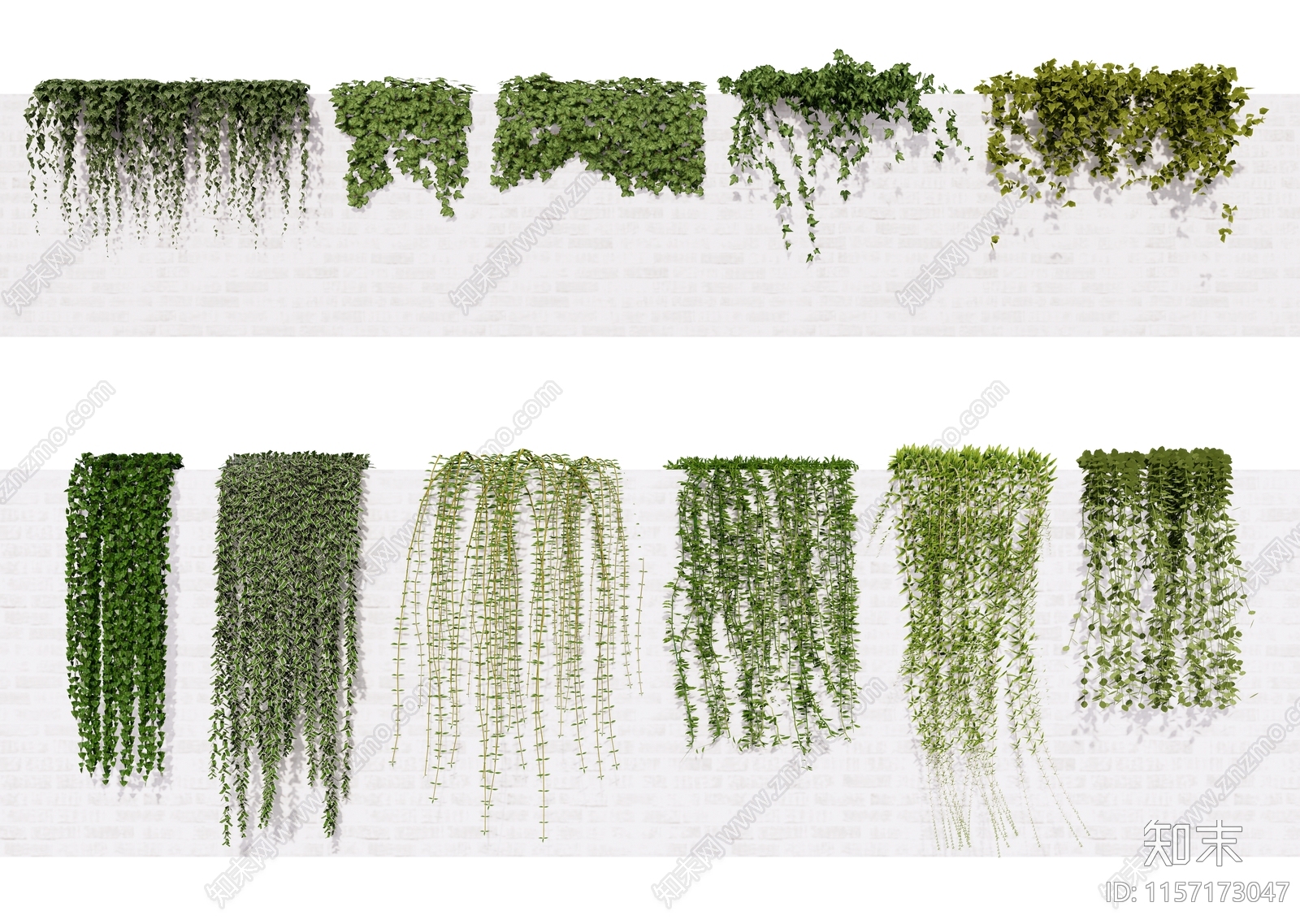 绿植墙蔓藤爬藤植物SU模型下载【ID:1157173047】
