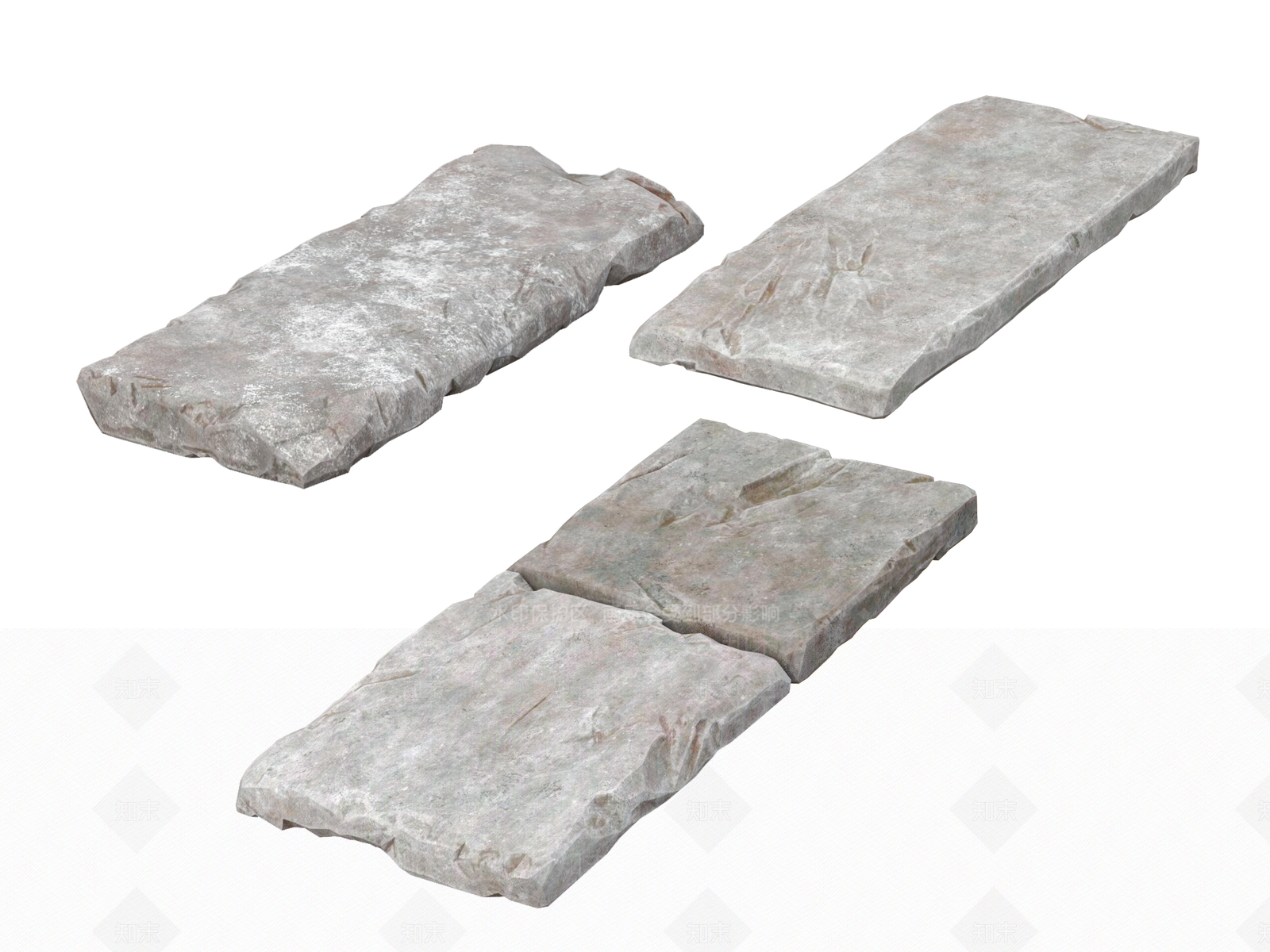 中式青石板景观汀步3D模型下载【ID:1157174000】