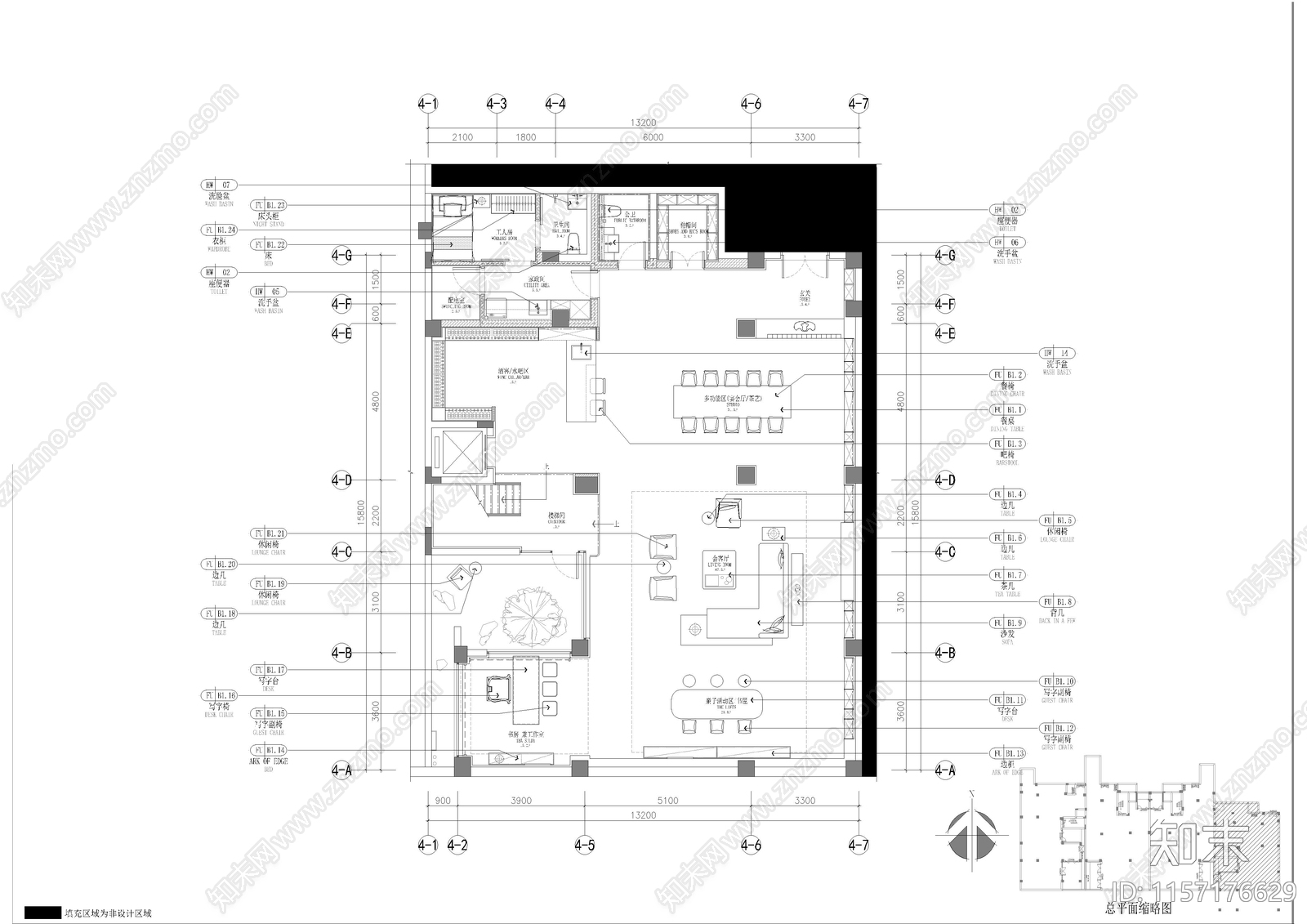 杨名师别墅整cad施工图下载【ID:1157176629】
