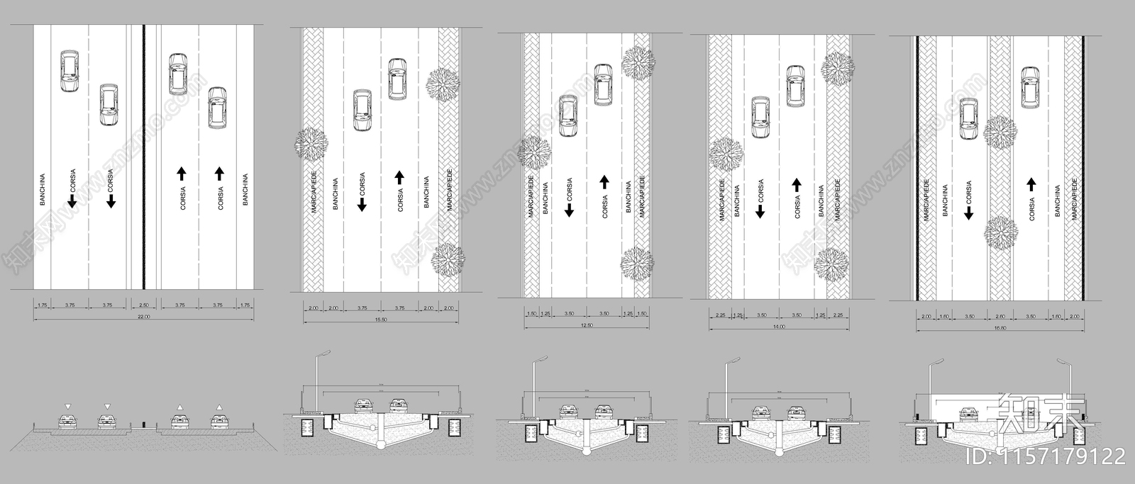 道路规划图库cad施工图下载【ID:1157179122】