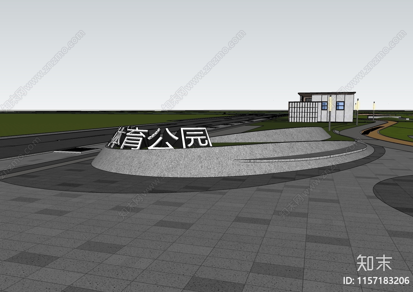 异形花坛施工图下载【ID:1157183206】