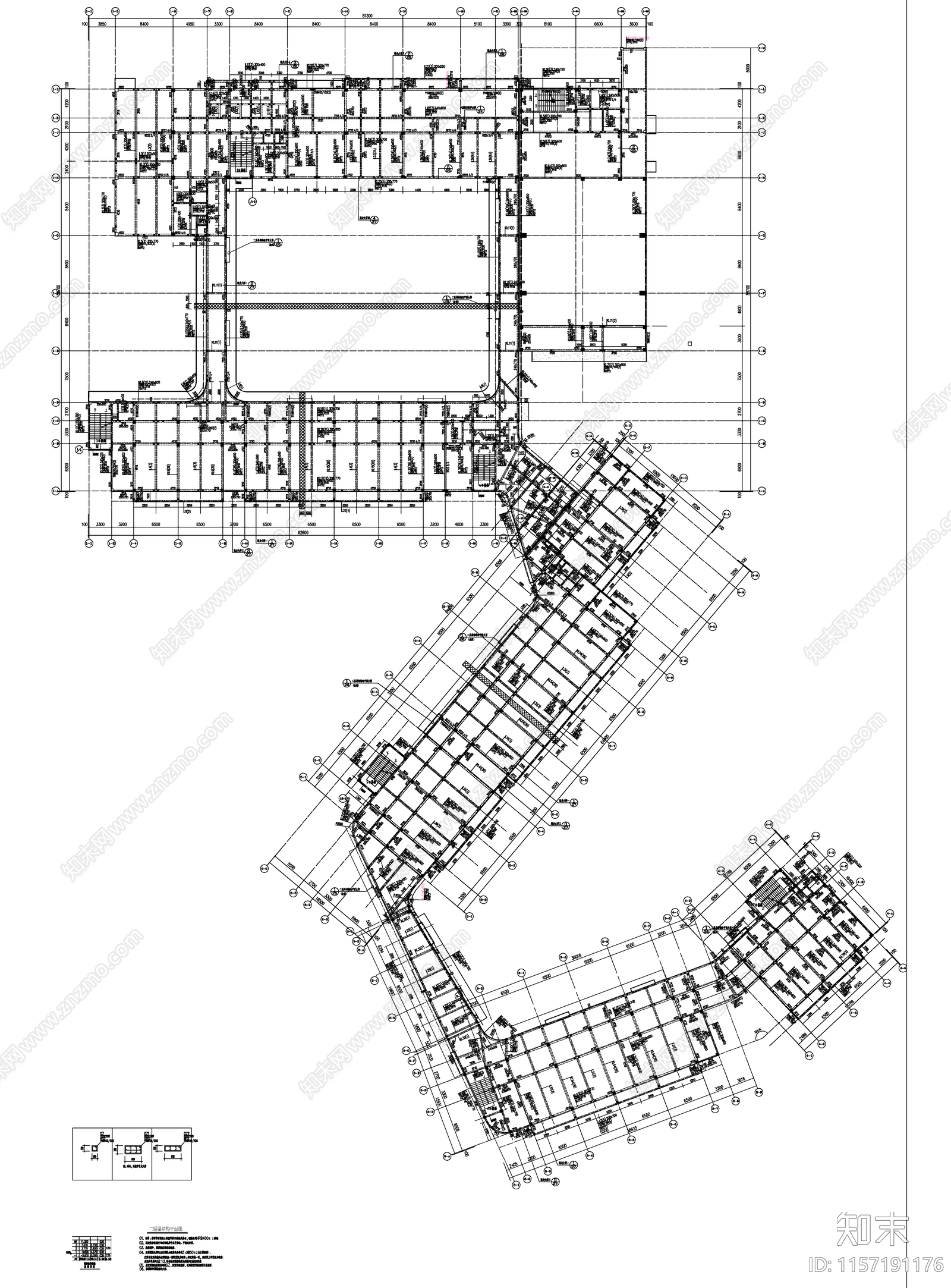 某市三层实验幼儿园结cad施工图下载【ID:1157191176】