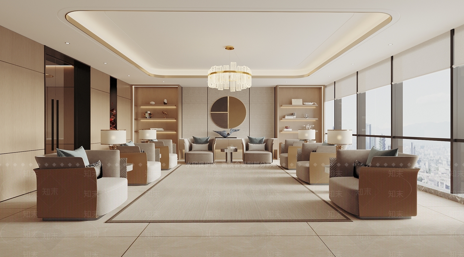 现代接待室3D模型下载【ID:1157191610】