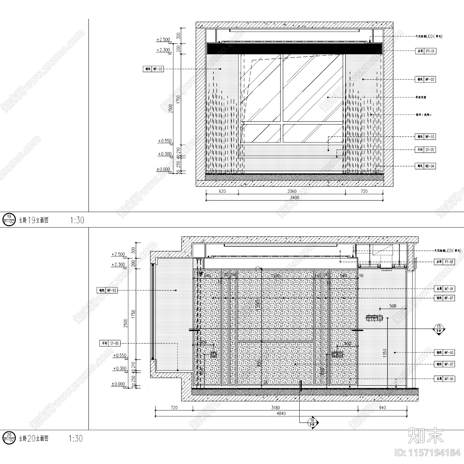 法式新中式北京万科翡翠长安140户型室内家装cad施工图下载【ID:1157194184】