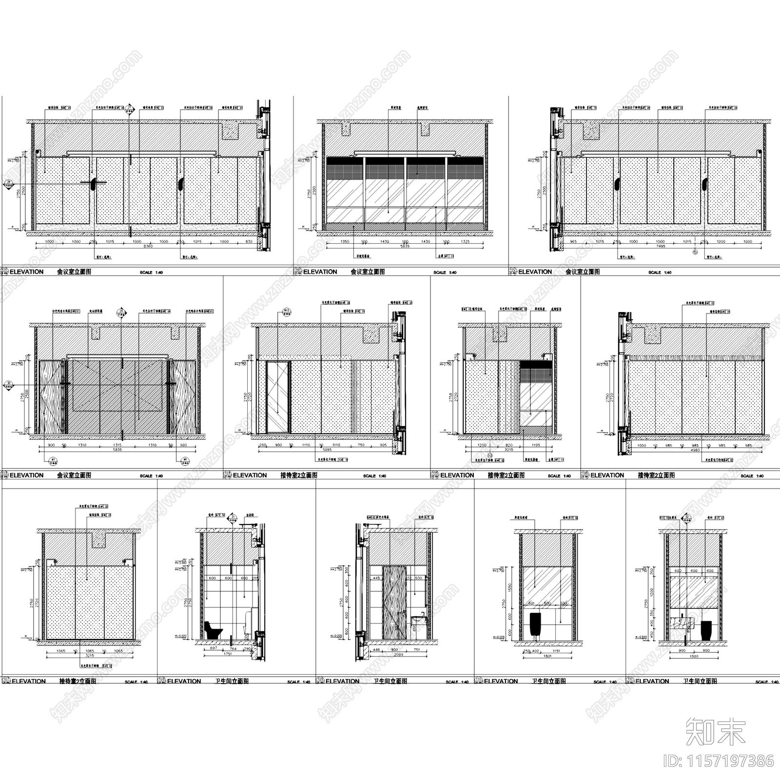 现代简约新力中心13层办公室室内工装cad施工图下载【ID:1157197386】