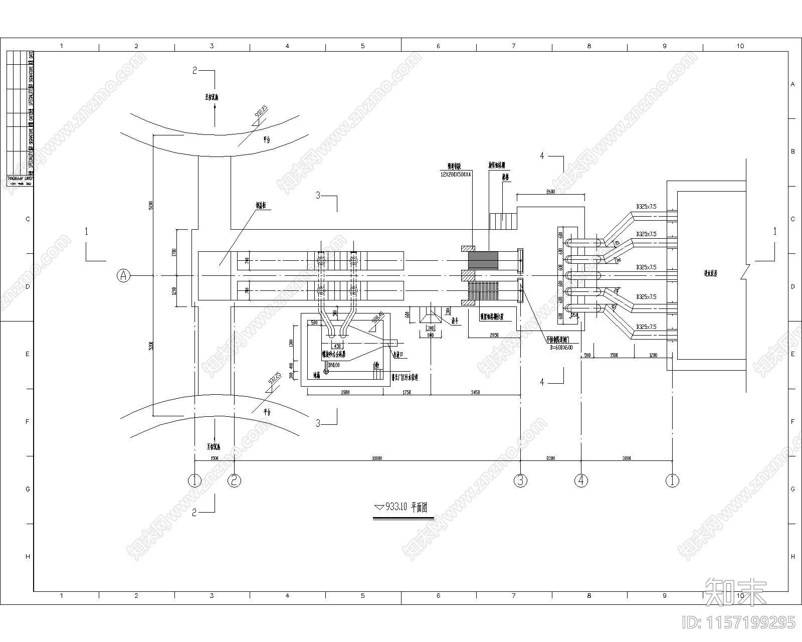 细格栅和旋流沉砂池大样图cad施工图下载【ID:1157199295】