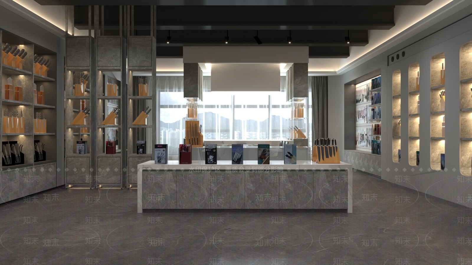 现代厨具店3D模型下载【ID:1157199743】