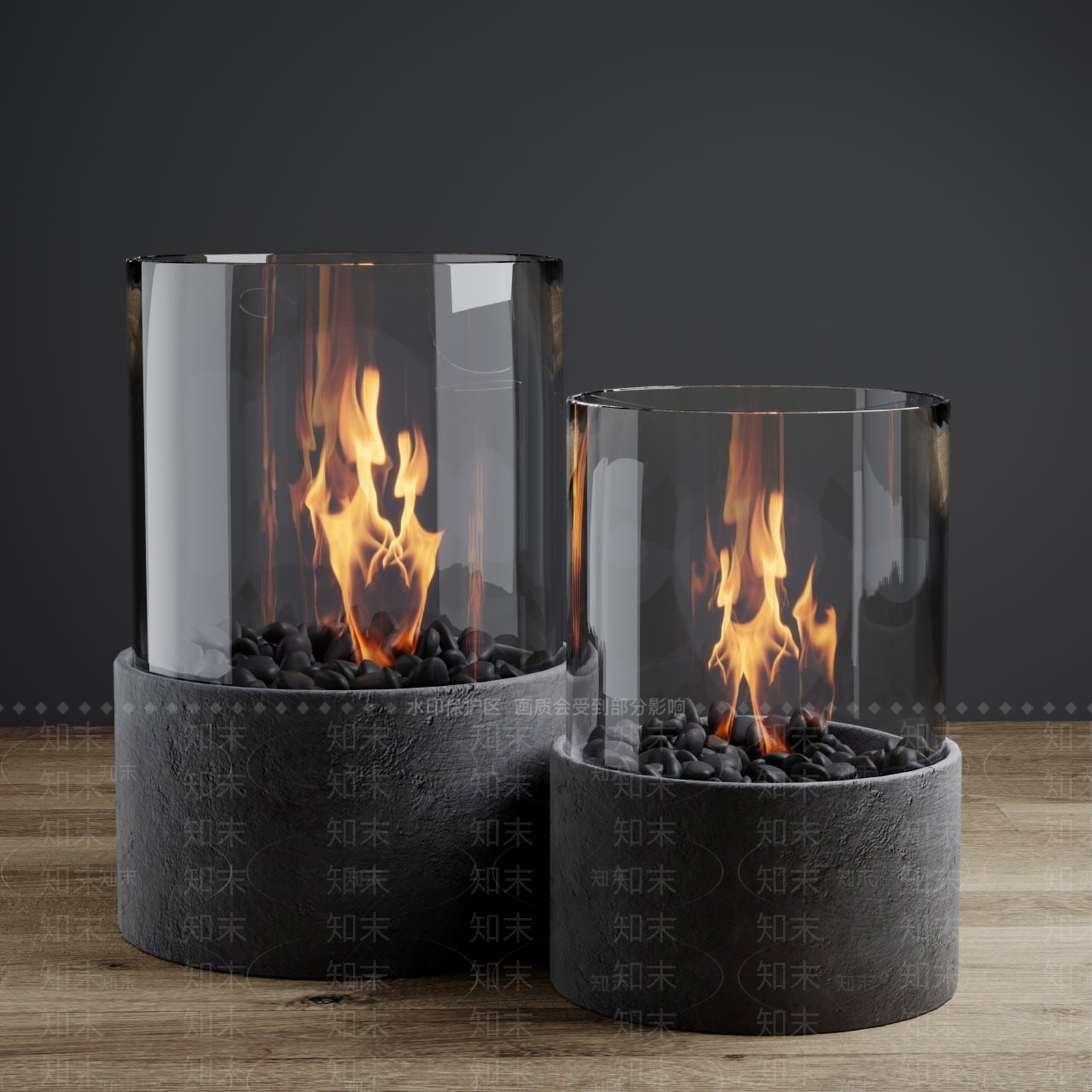 现代火焰蜡烛3D模型下载【ID:1157201723】