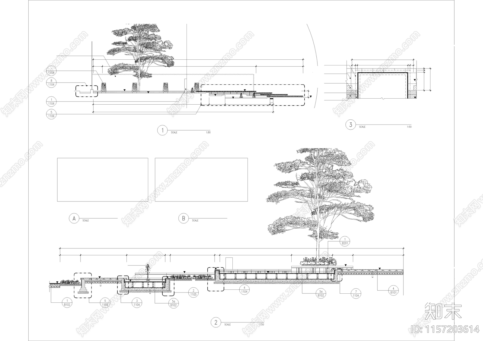 丽景湾景观工程住宅样板区景观图纸全套cad施工图下载【ID:1157203614】