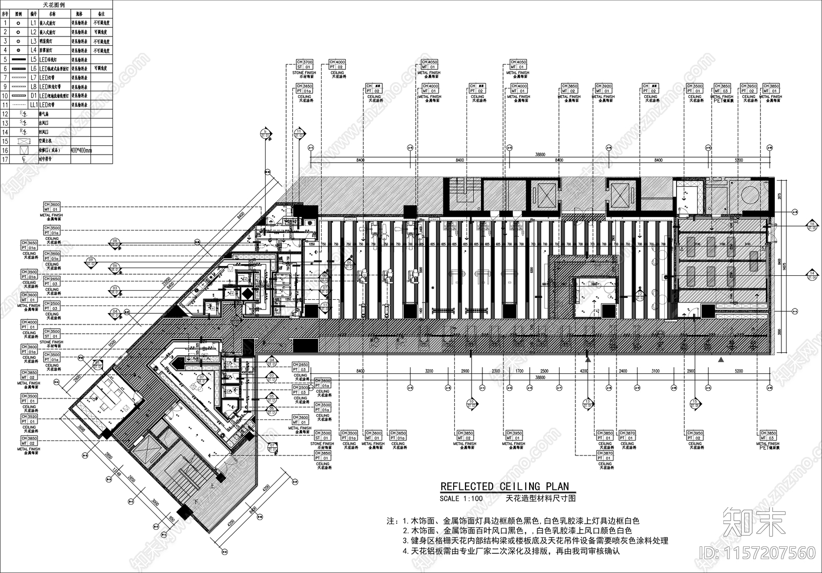 现代健身房室内设计ca施工图下载【ID:1157207560】