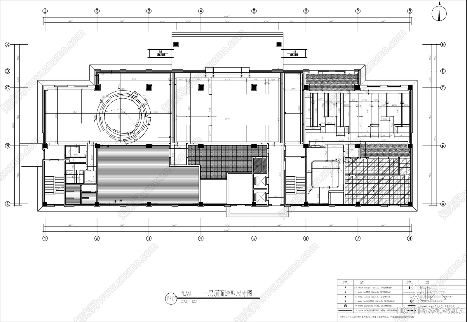 现代健身房室内设计cacad施工图下载【ID:1157207807】