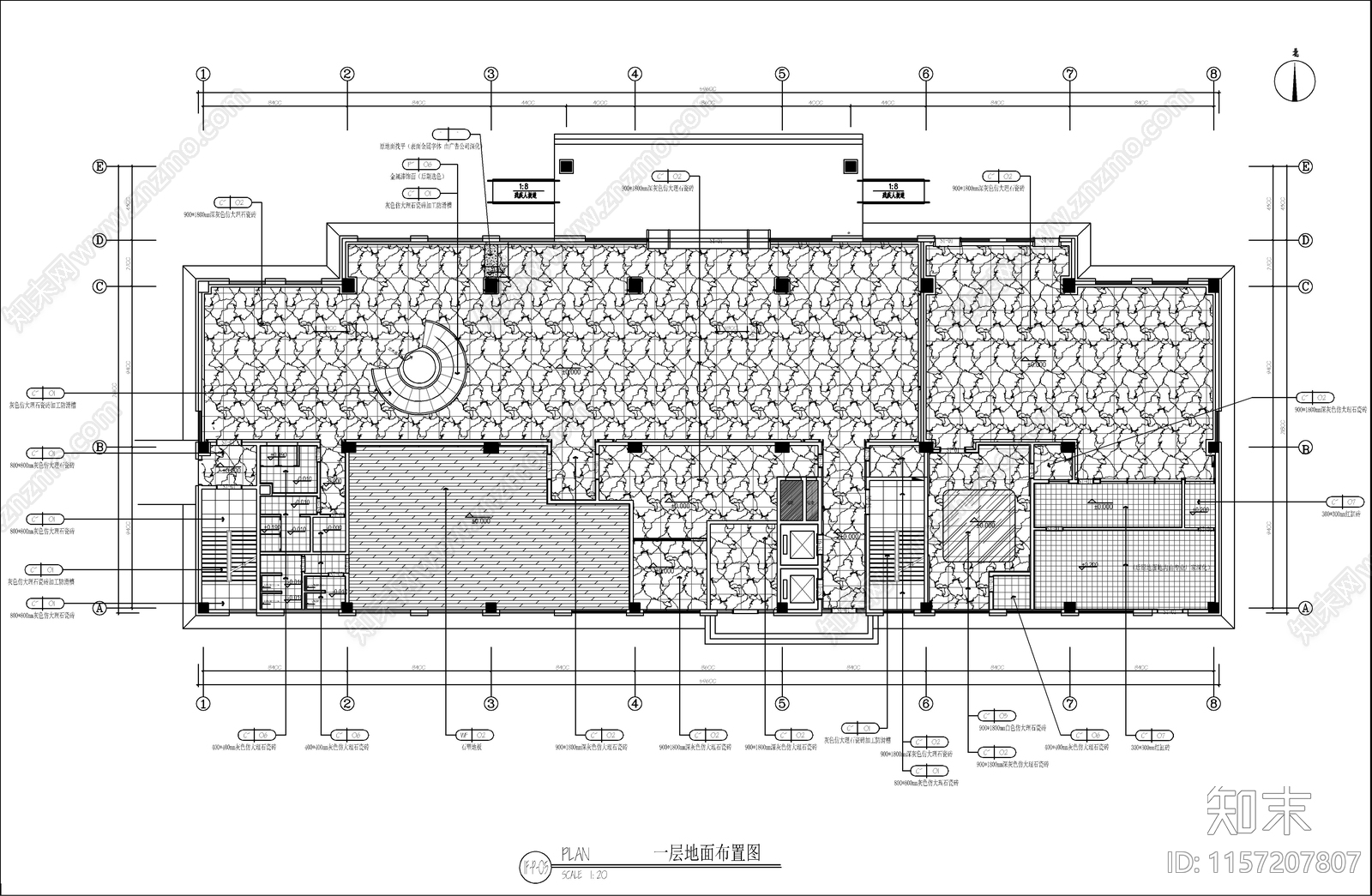 现代健身房室内设计cacad施工图下载【ID:1157207807】