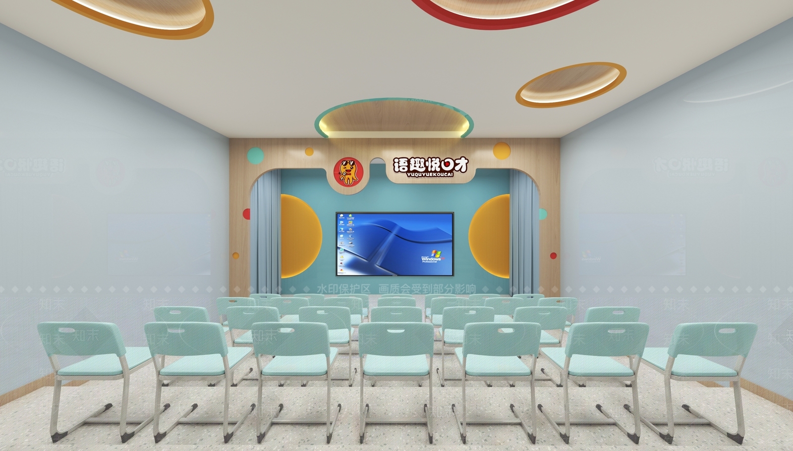 现代口才教室3D模型下载【ID:1157208222】