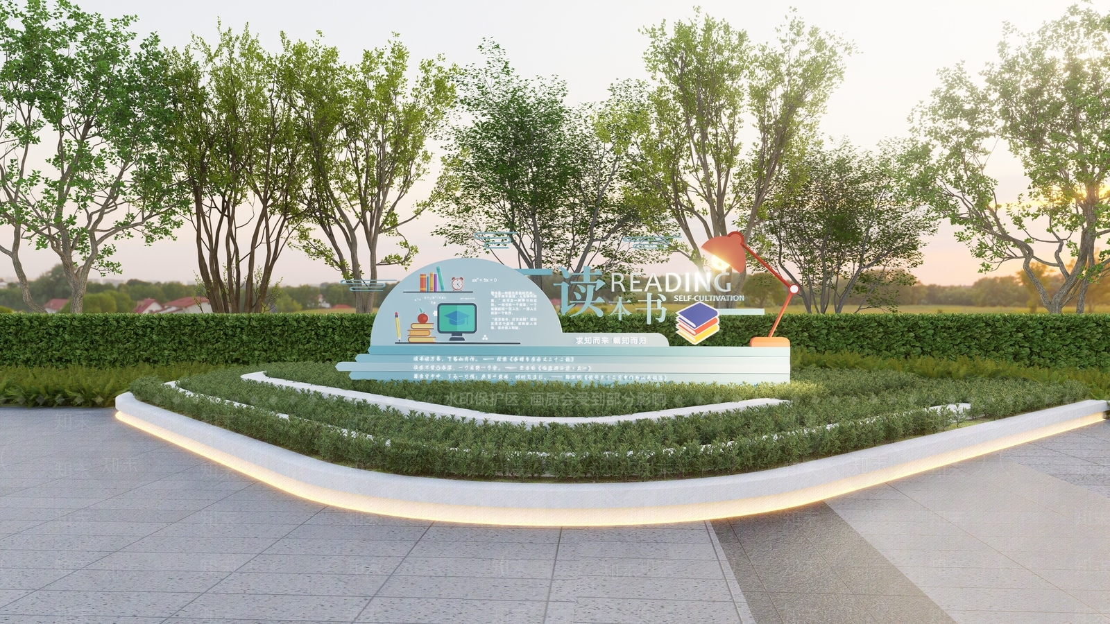 现代儿童校园文化小品SU模型下载【ID:1157209527】