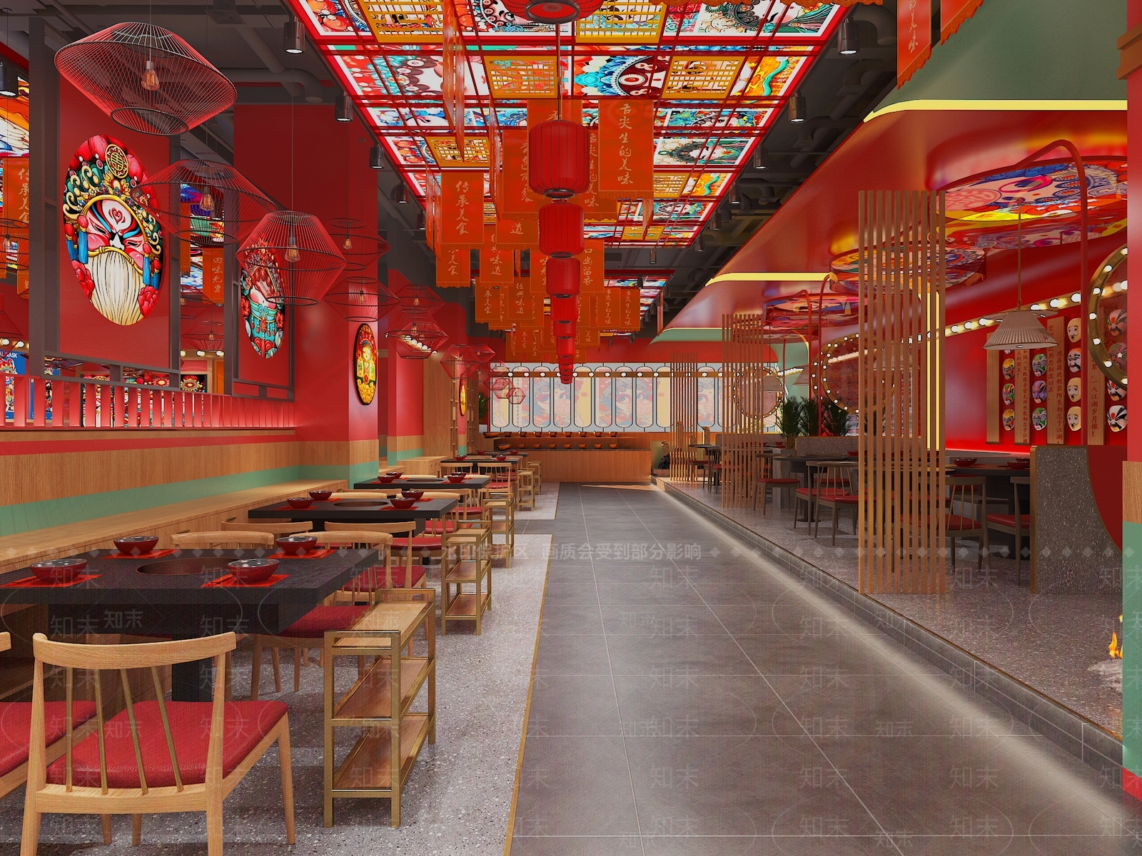 新中式火锅店3D模型下载【ID:1157212100】