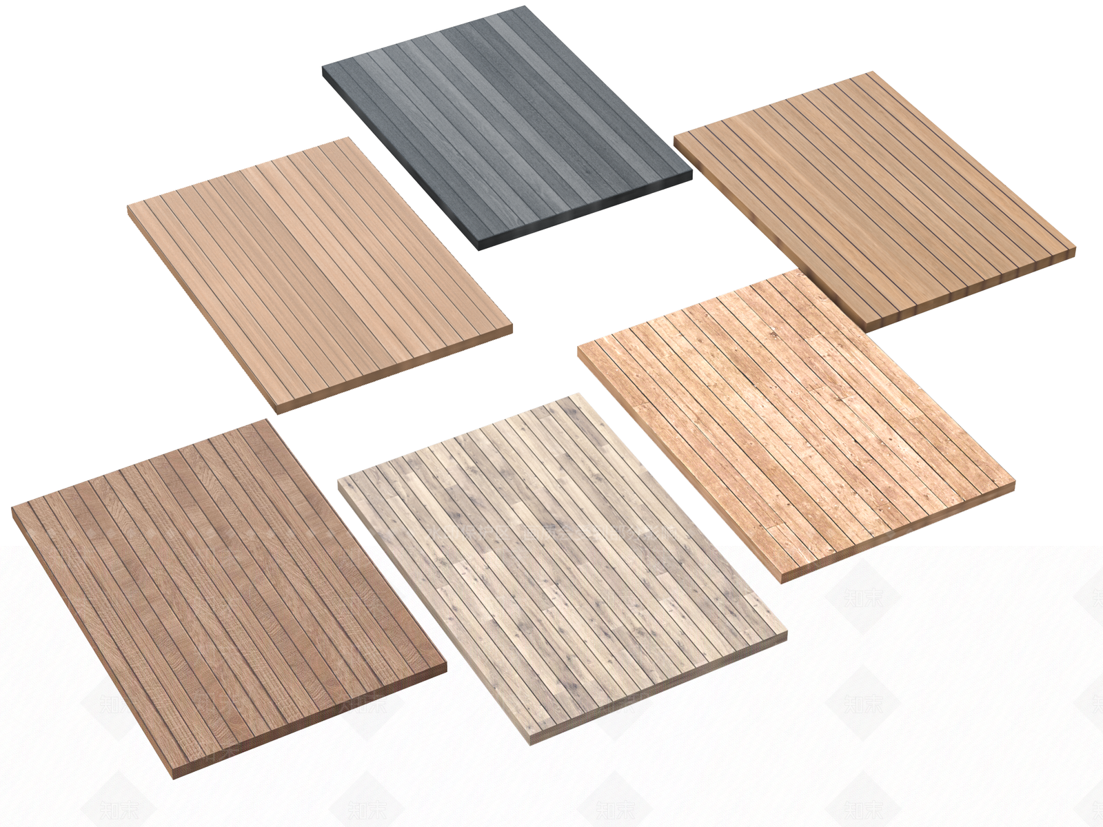 现代防腐木地板SU模型下载【ID:1157212704】