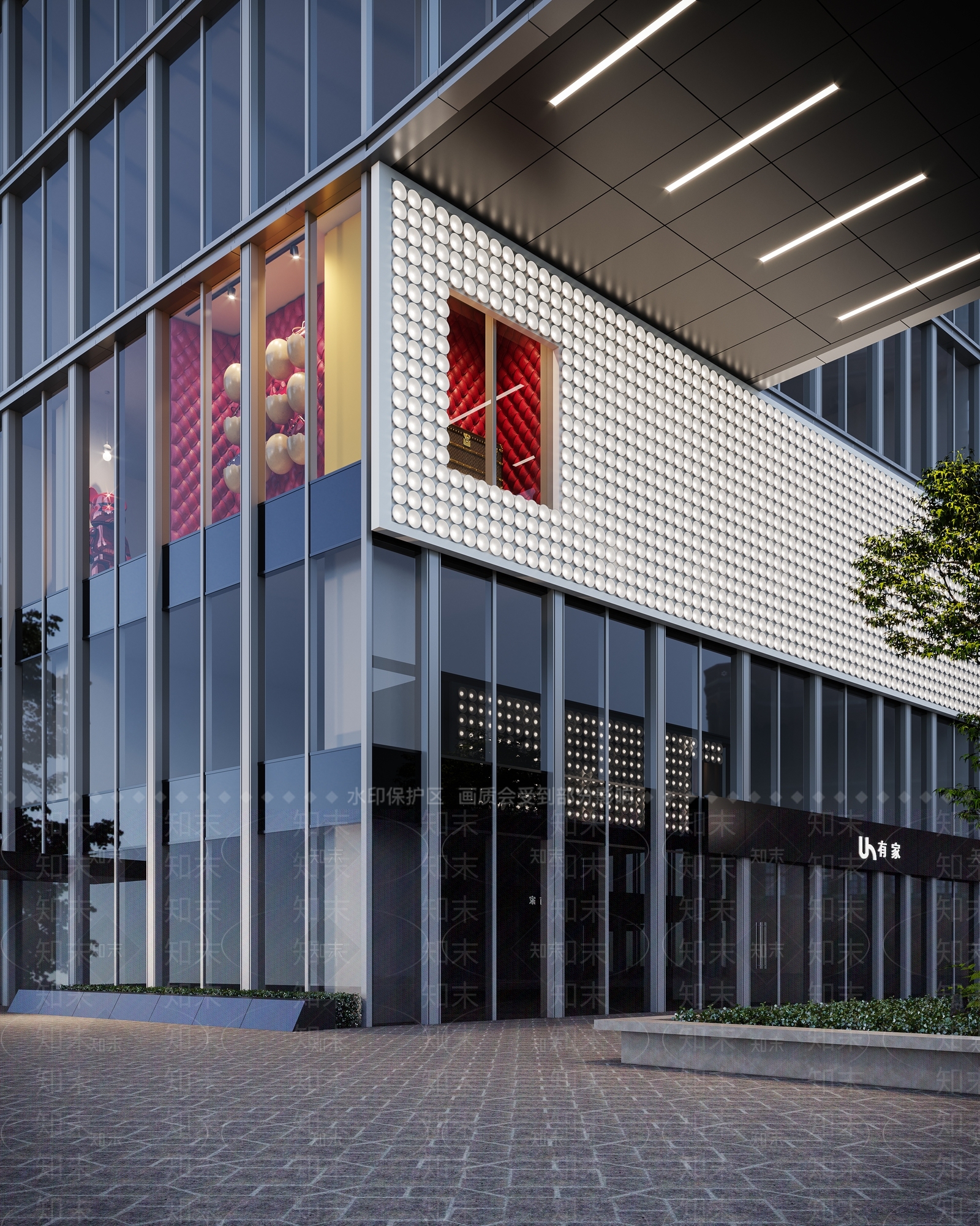 现代店面门头3D模型下载【ID:1157215312】