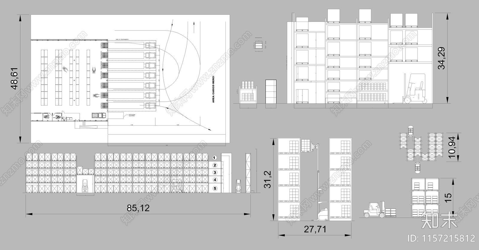 仓库图纸施工图下载【ID:1157215812】