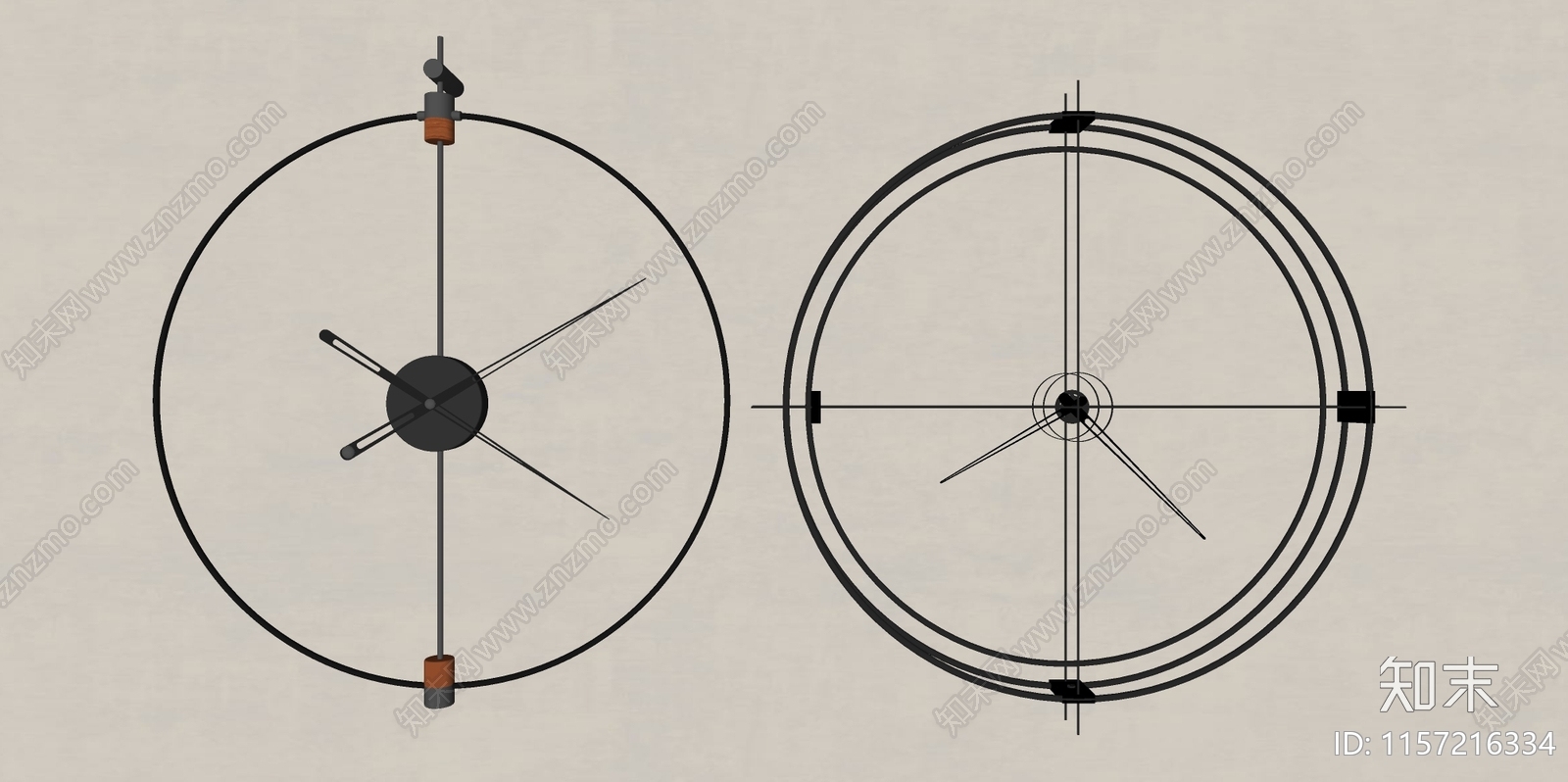 现代挂钟SU模型下载【ID:1157216334】