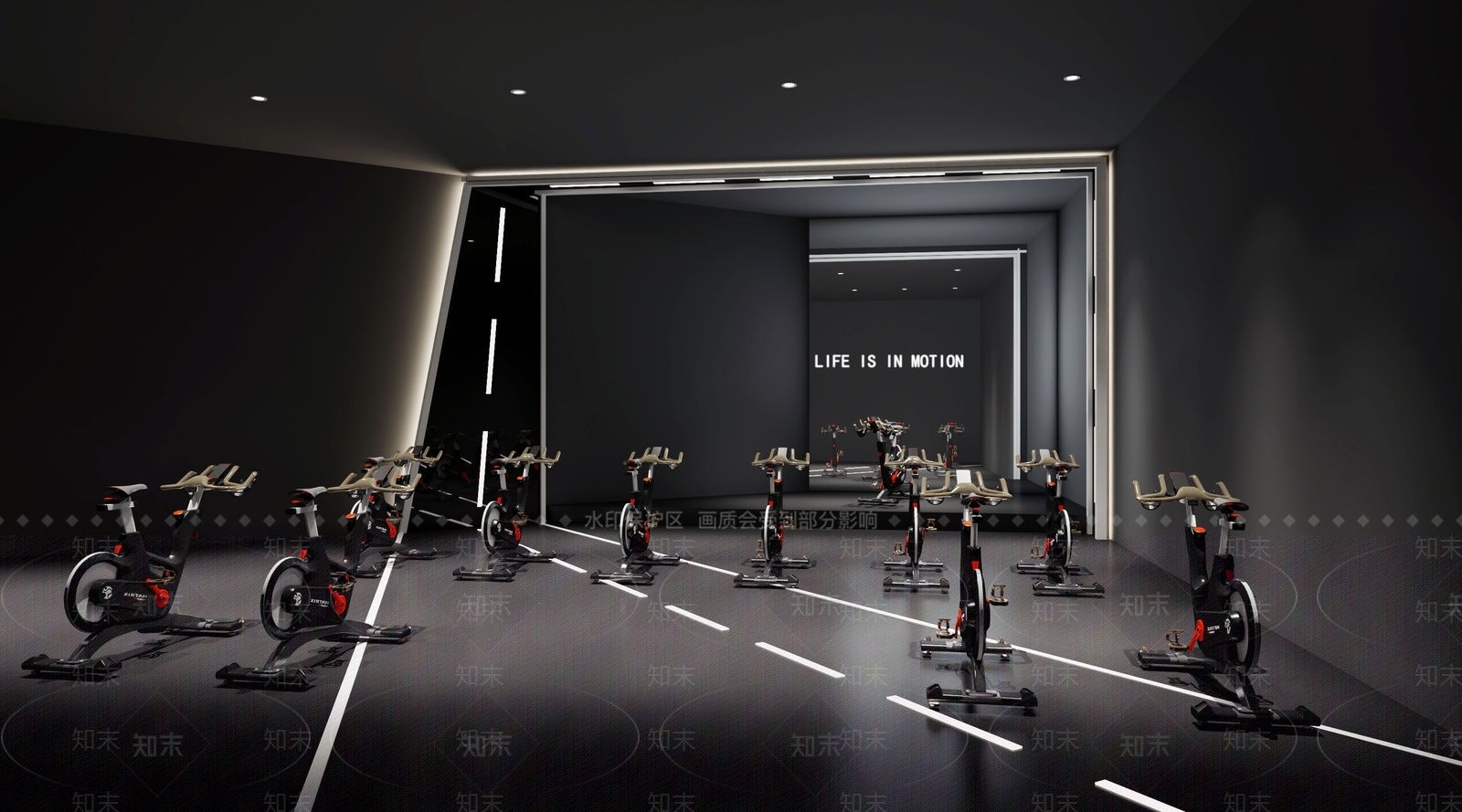 工业风健身房3D模型下载【ID:1157216926】