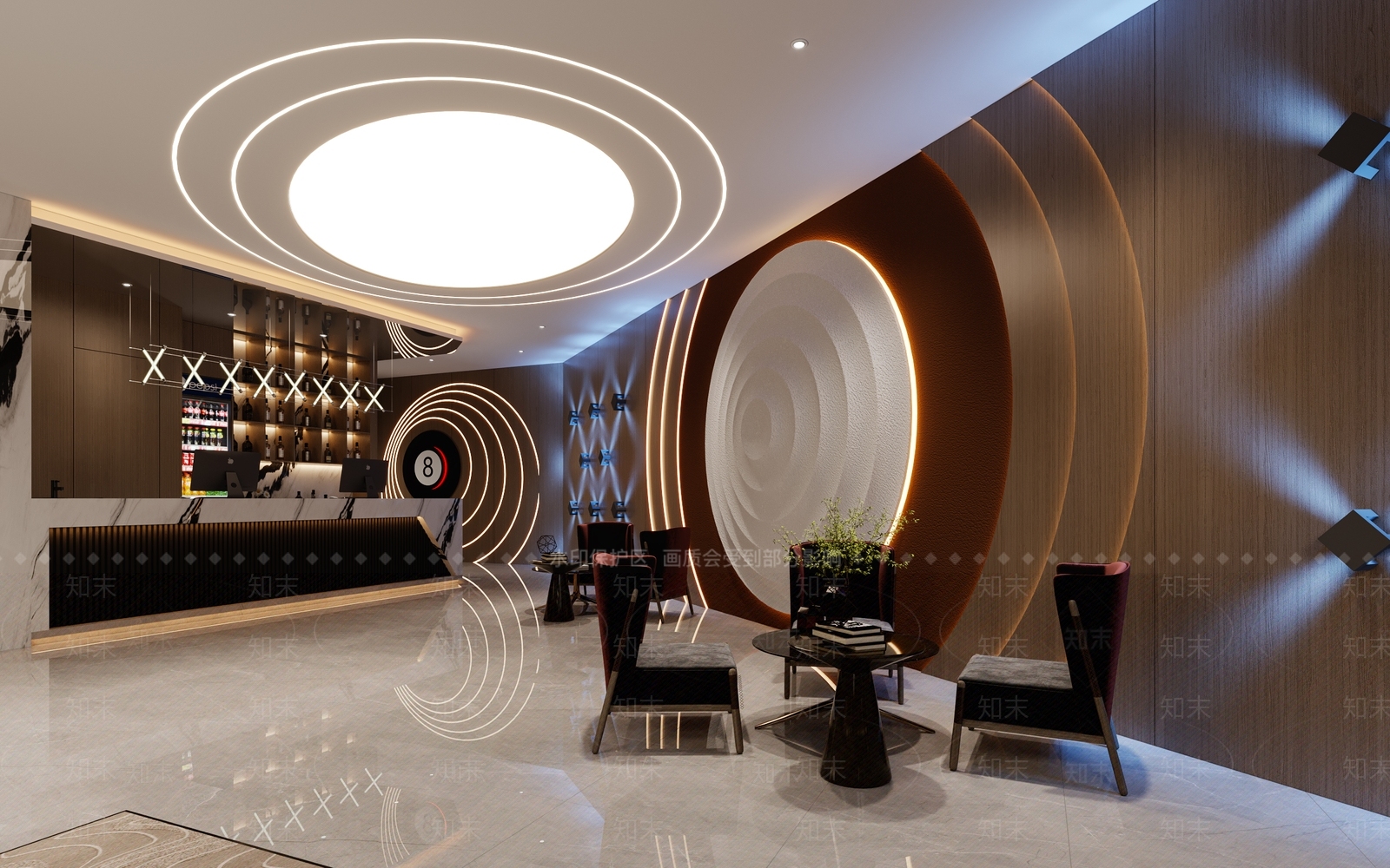 现代台球厅3D模型下载【ID:1157219057】