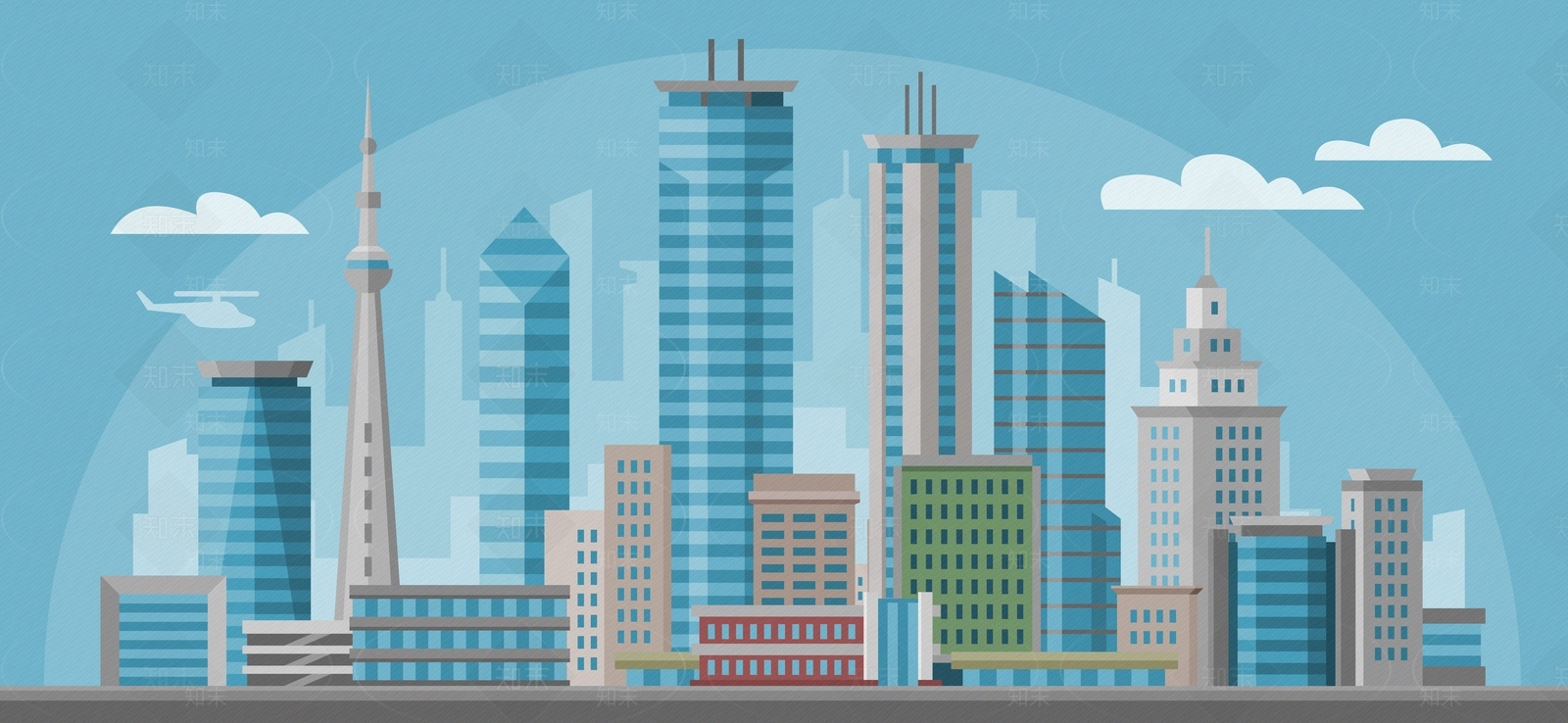 卡通建筑壁画贴图下载【ID:1157224350】