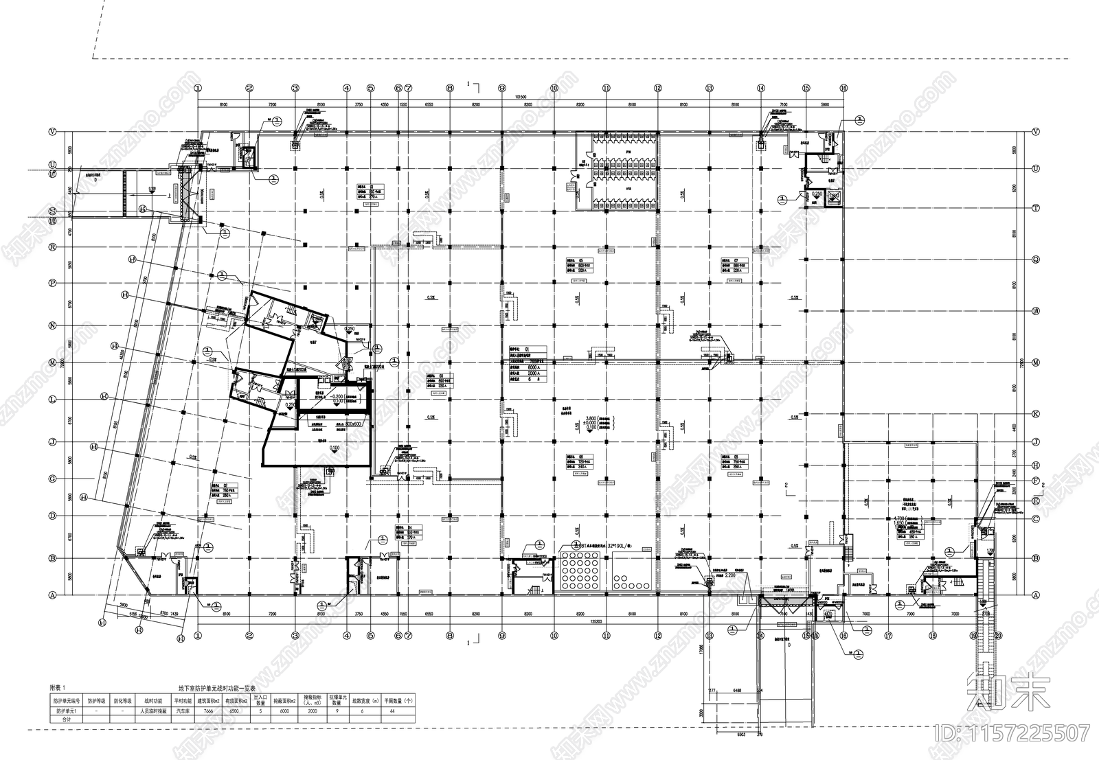 大云幼儿园南侧公园新建地下室cad施工图下载【ID:1157225507】