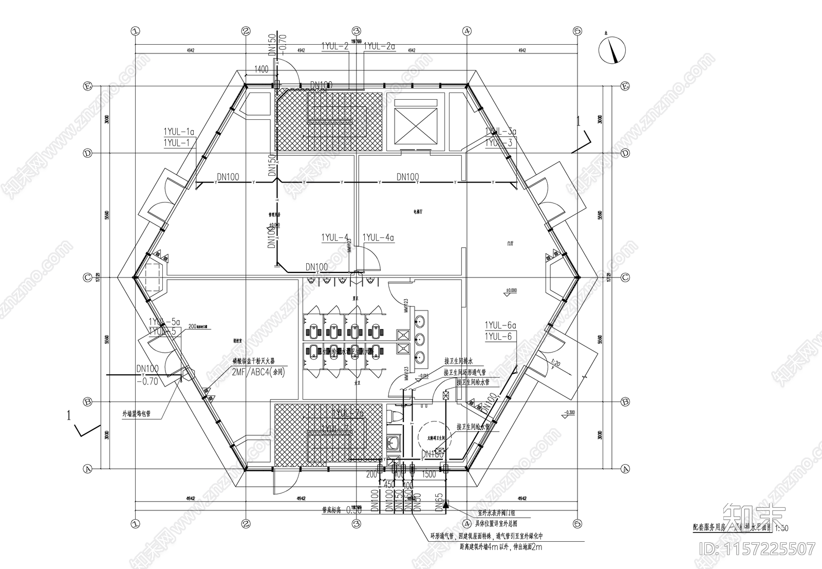 大云幼儿园南侧公园新建地下室cad施工图下载【ID:1157225507】