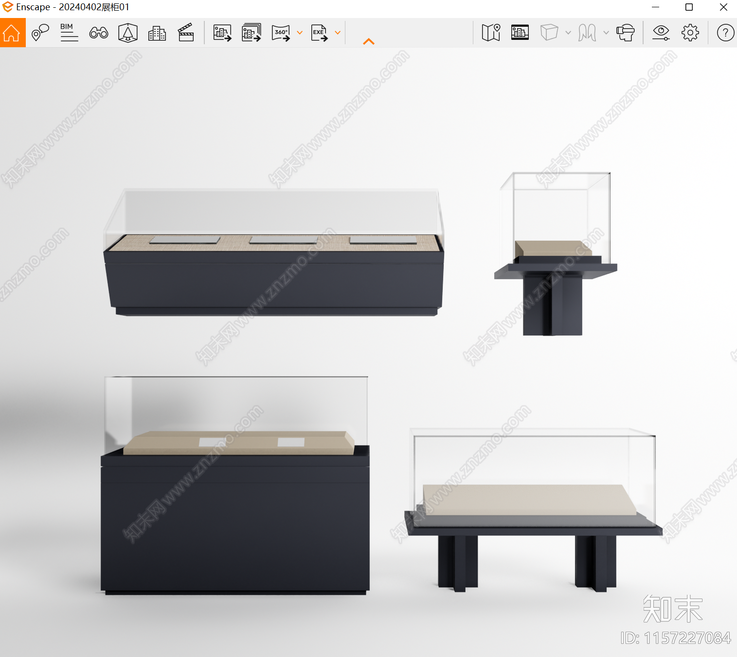 现代展柜SU模型下载【ID:1157227084】