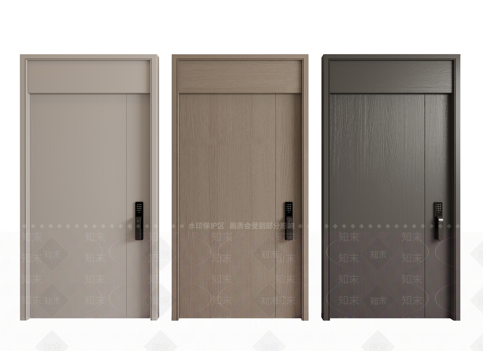 现代防盗门3D模型下载【ID:1157228590】