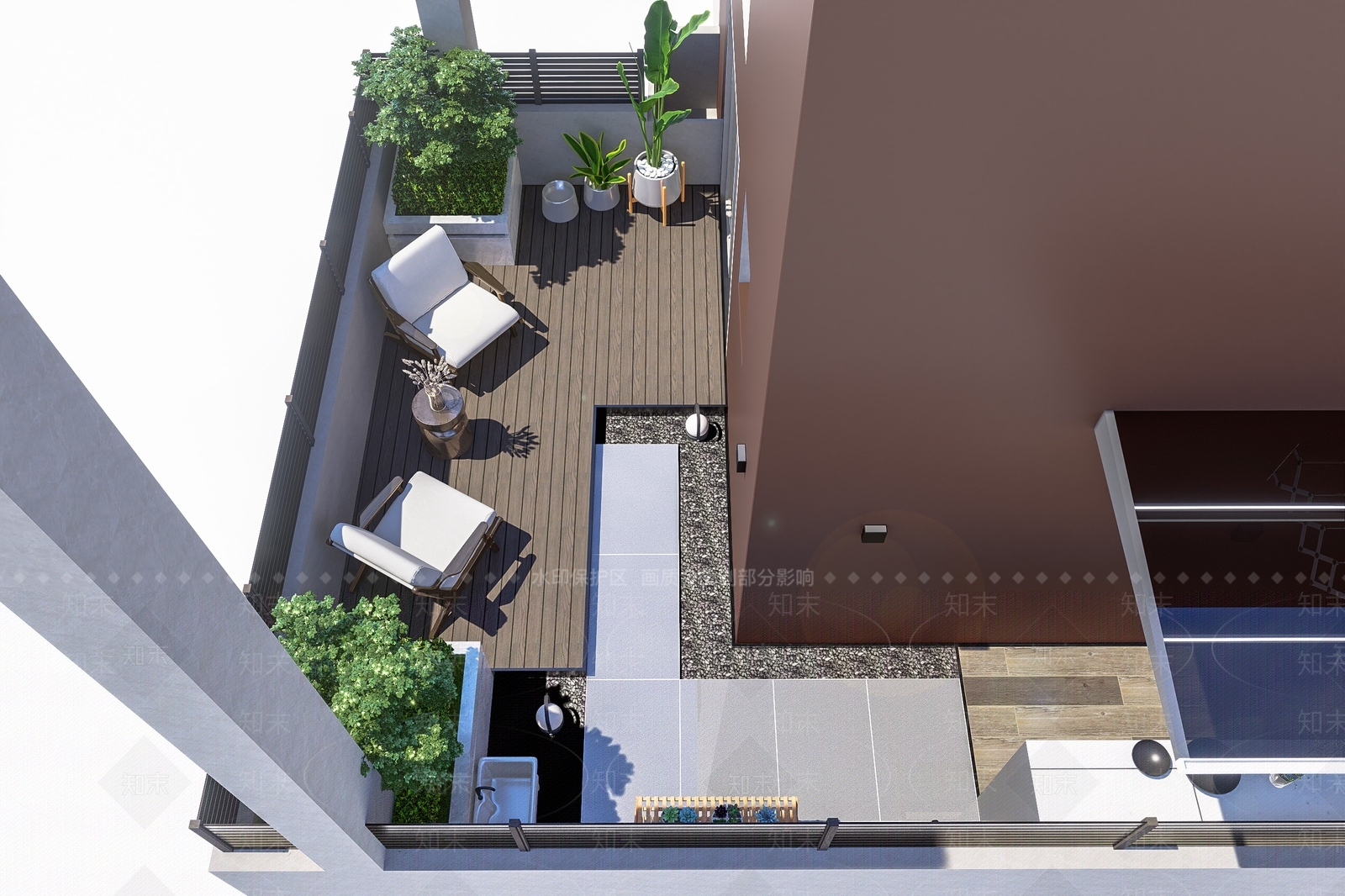 现代庭院花园SU模型下载【ID:1157229971】