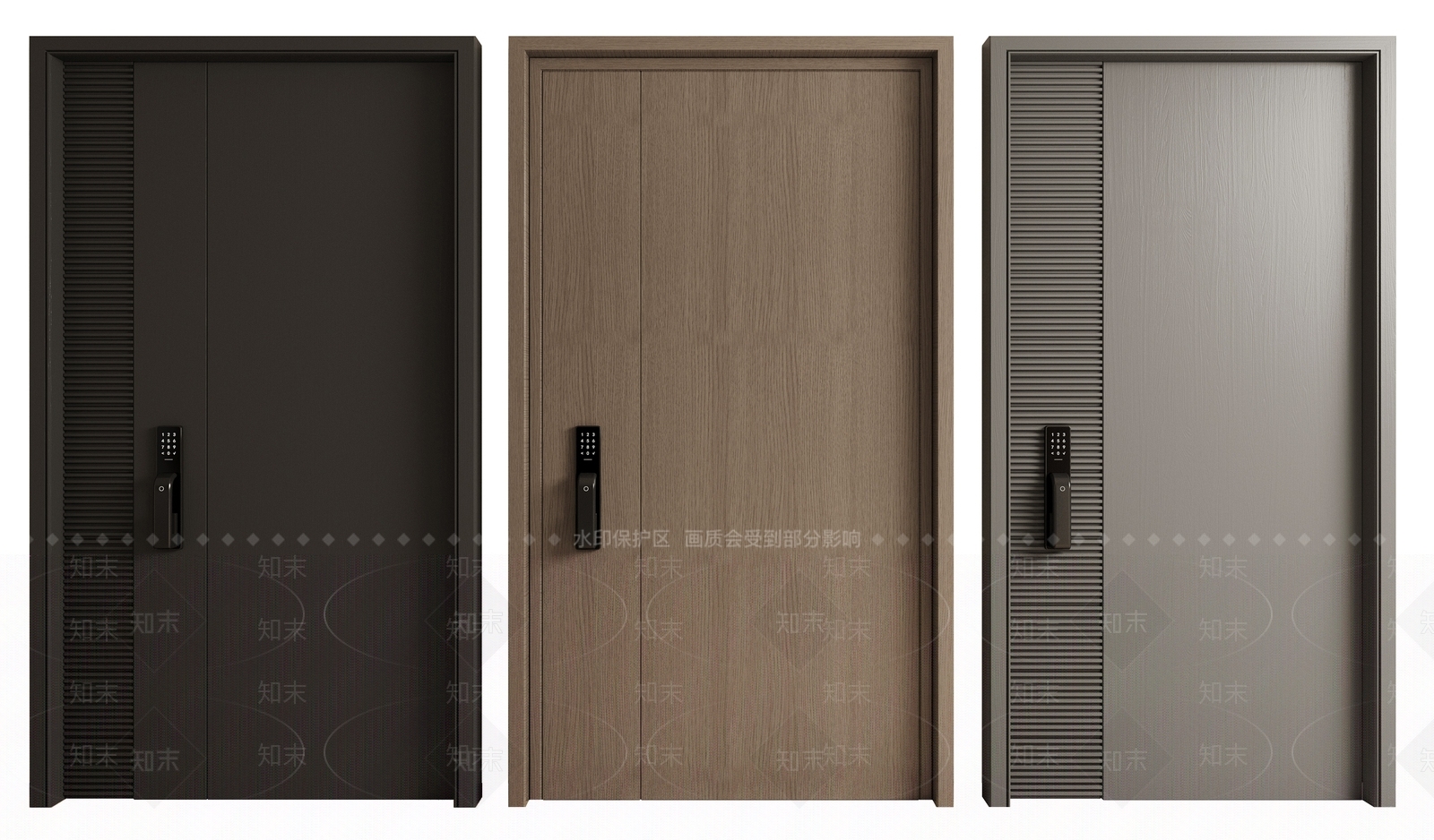 现代防盗门3D模型下载【ID:1157229284】