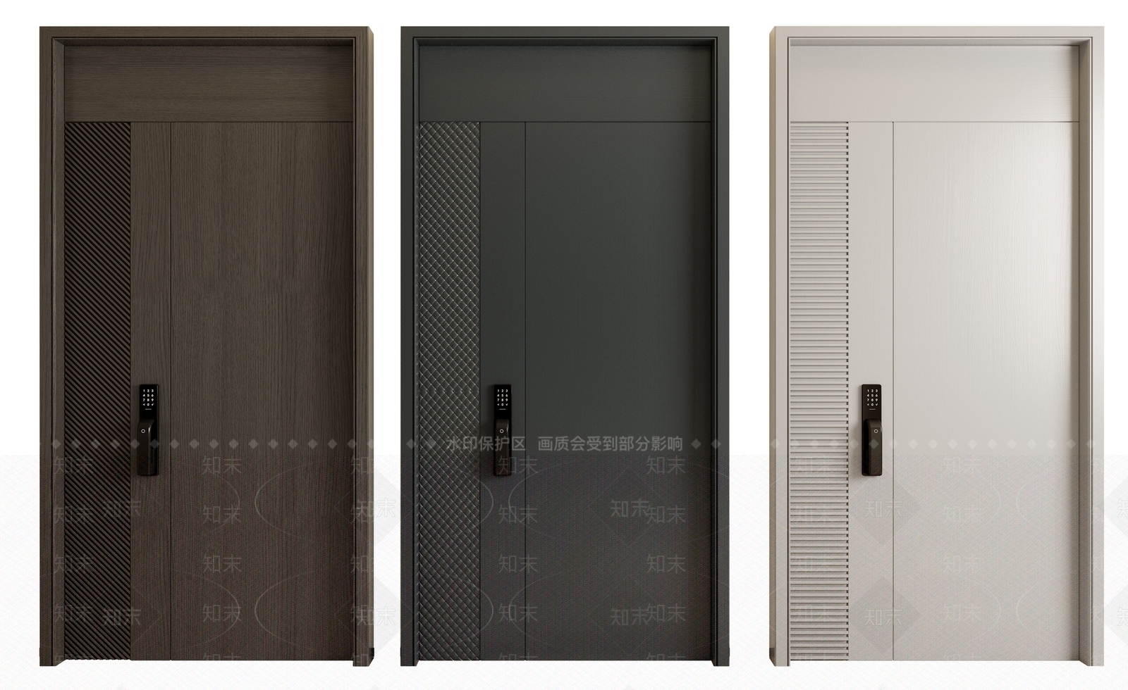 现代防盗门3D模型下载【ID:1157229824】