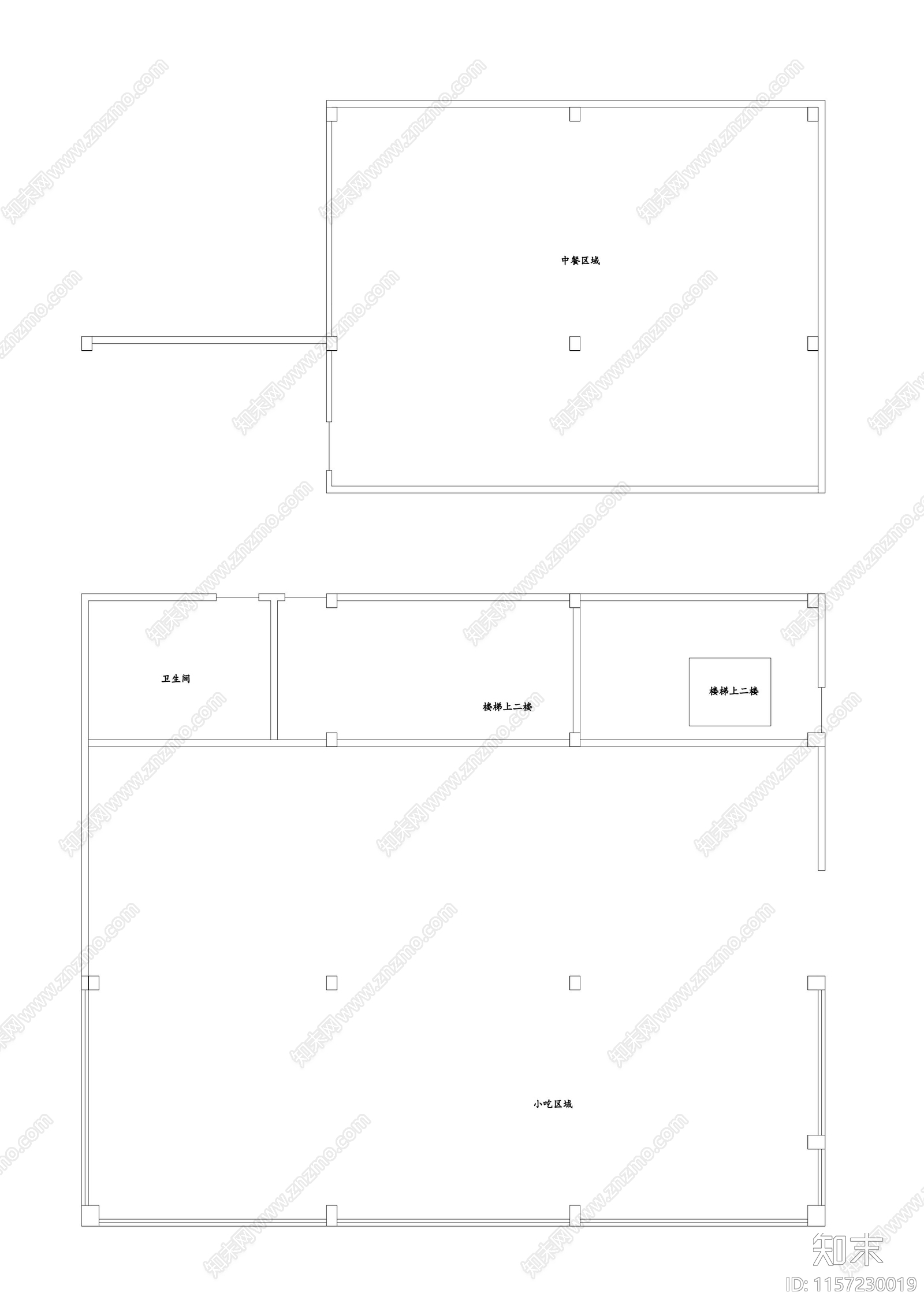 500平服务区平面布局图施工图下载【ID:1157230019】