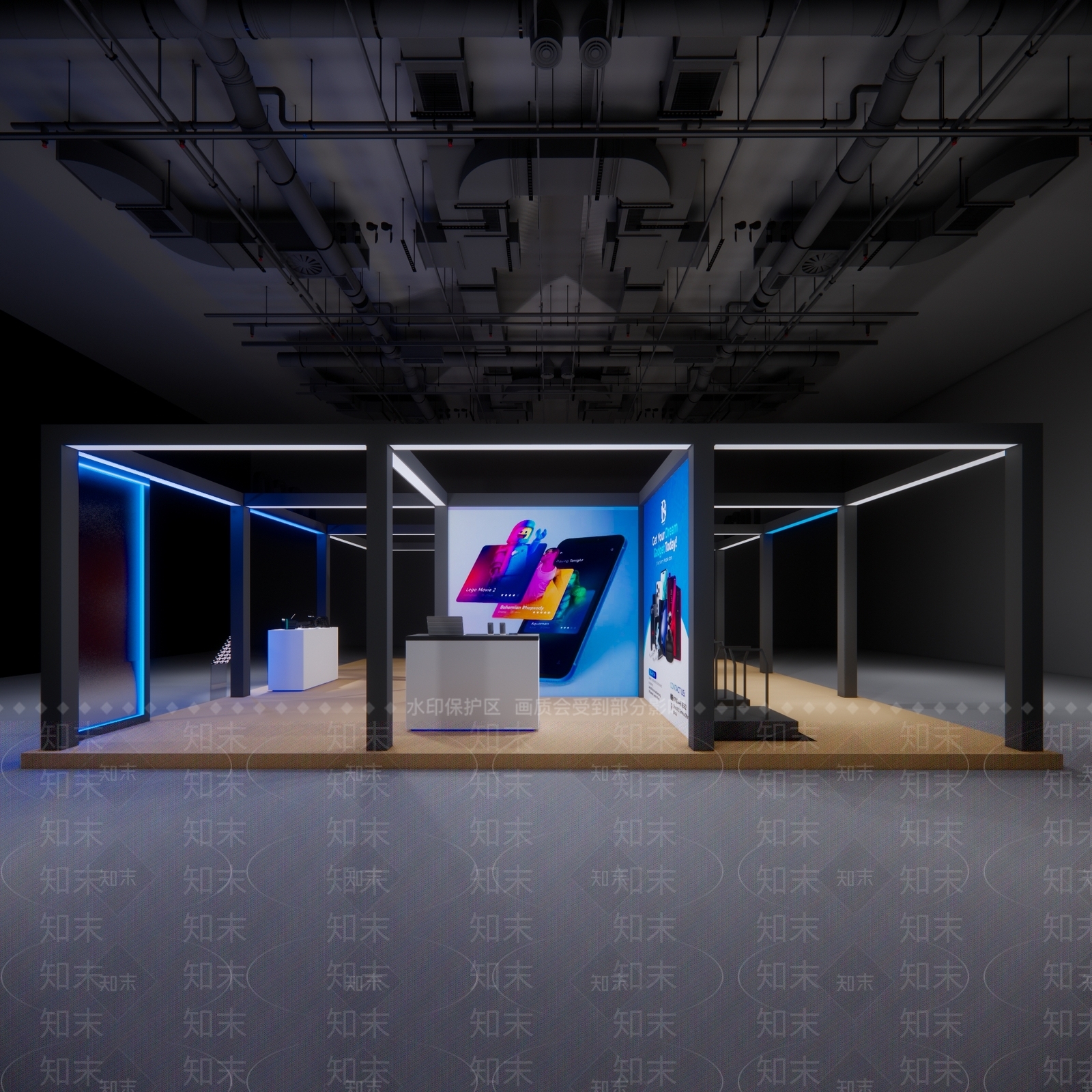 现代展厅SU模型下载【ID:1157739748】
